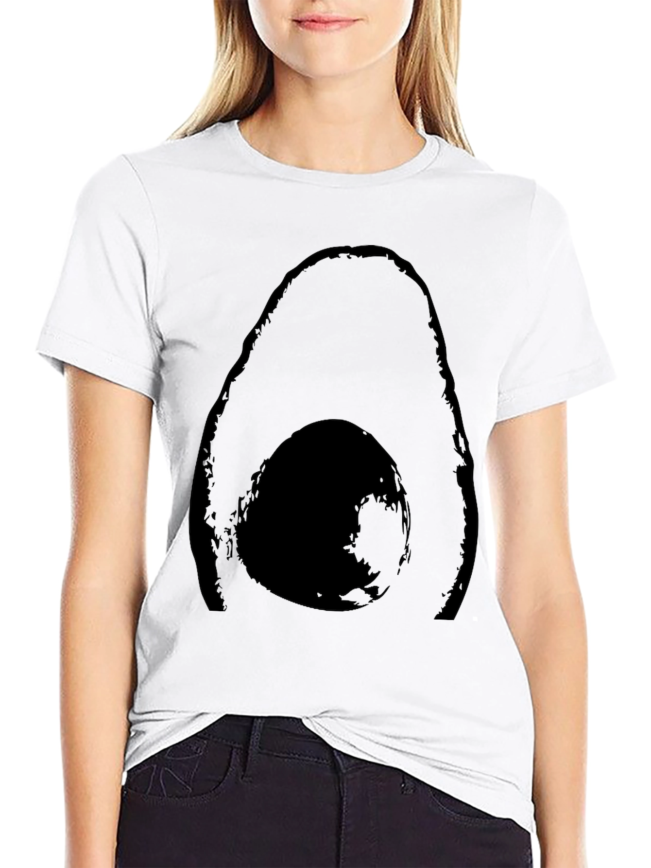 Avocado Graphic Tee - Trendy Black Shirt