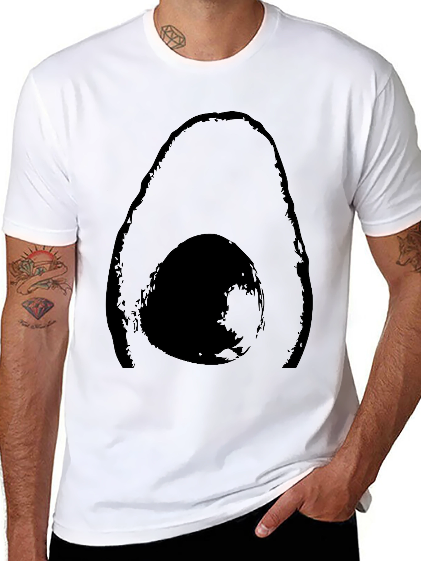 Avocado Graphic Tee - Trendy Black Shirt