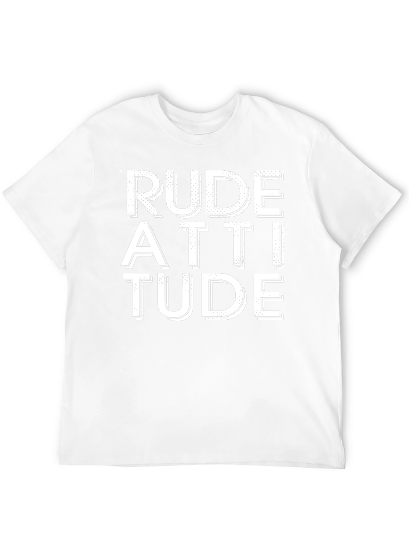 Rude Attitude Graphic Tee - Black Cotton T-Shirt
