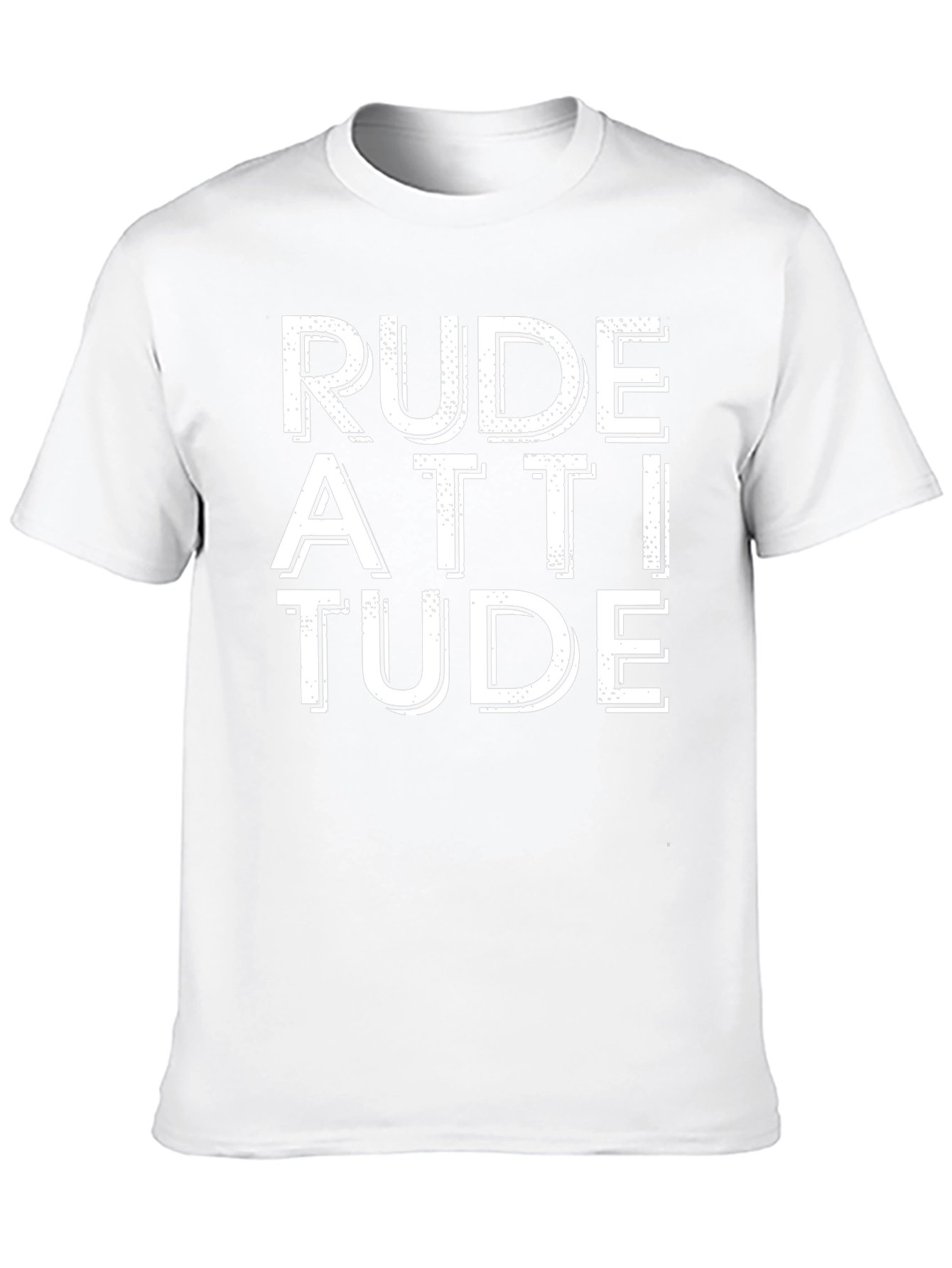 Rude Attitude Graphic Tee - Black Cotton T-Shirt