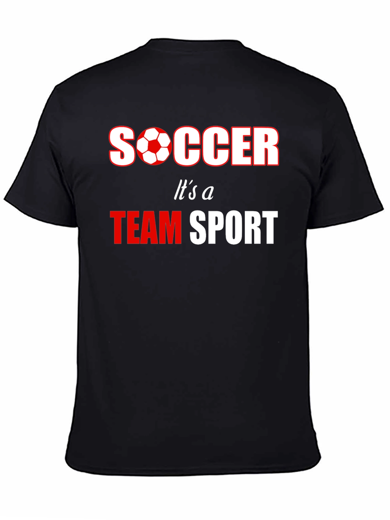 Soccer Team Sport T-Shirt - Black