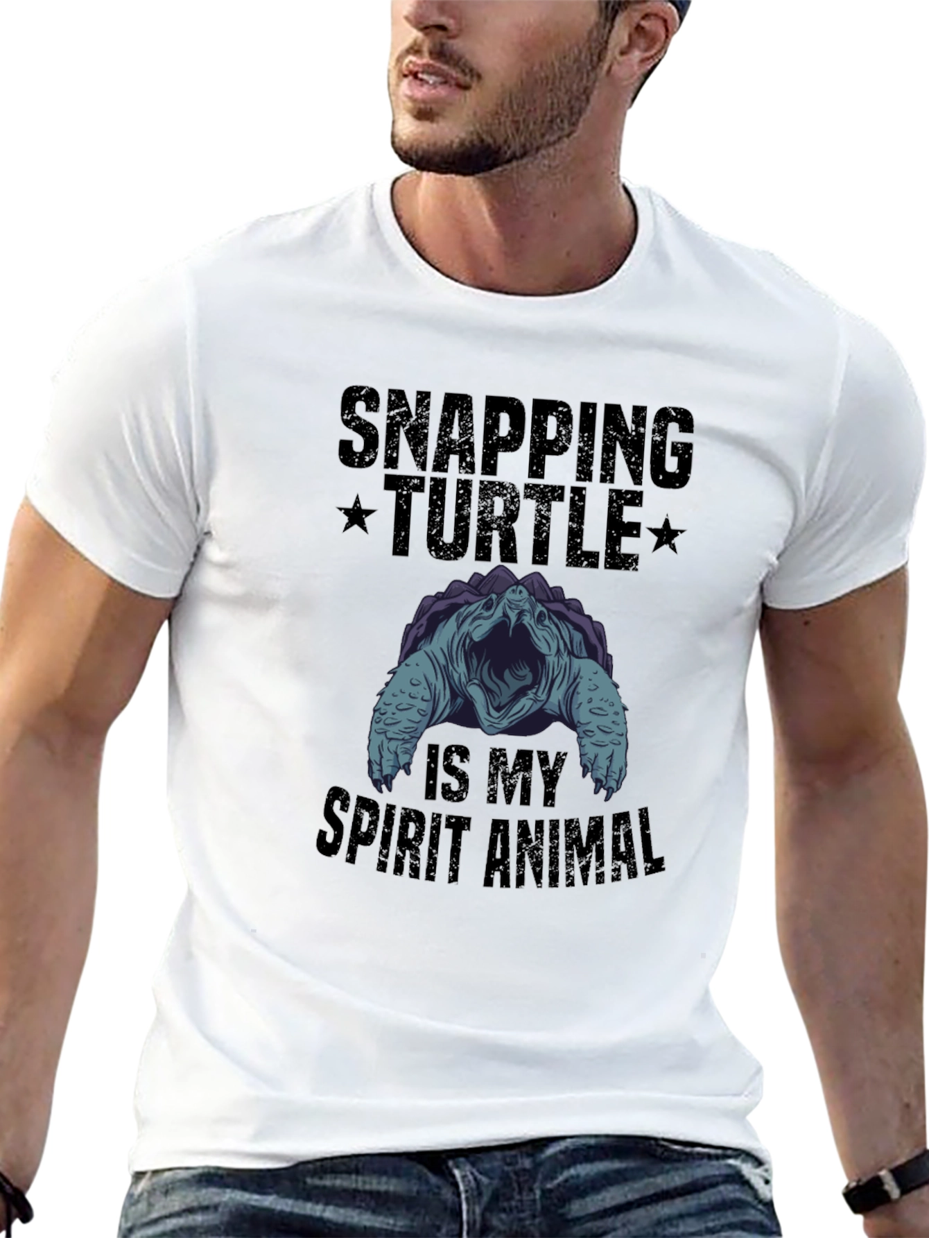 Snapping Turtle Spirit Animal Graphic Tee - Unique Design