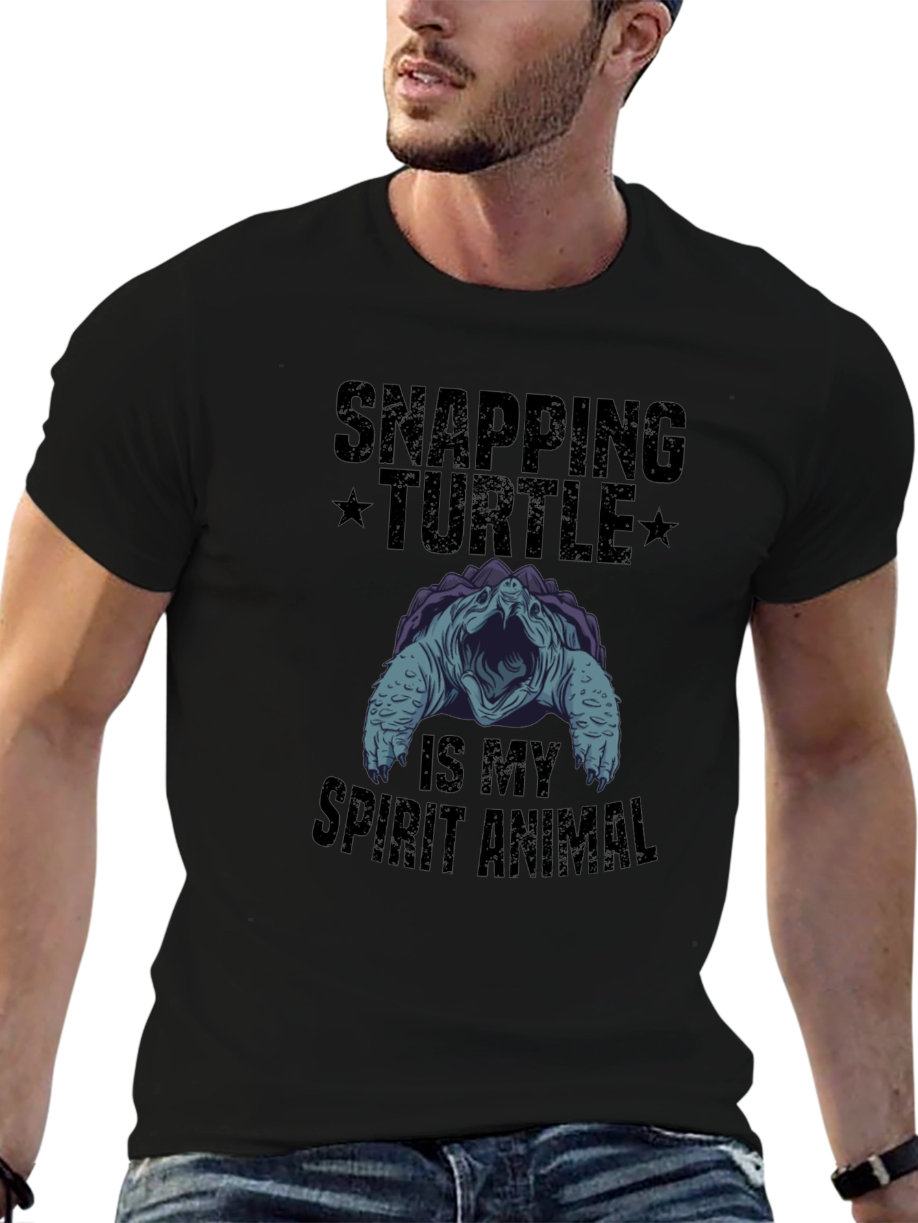 Snapping Turtle Spirit Animal Graphic Tee - Unique Design