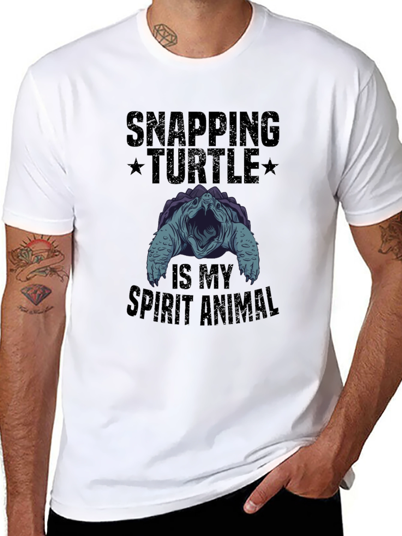 Snapping Turtle Spirit Animal Graphic Tee - Unique Design