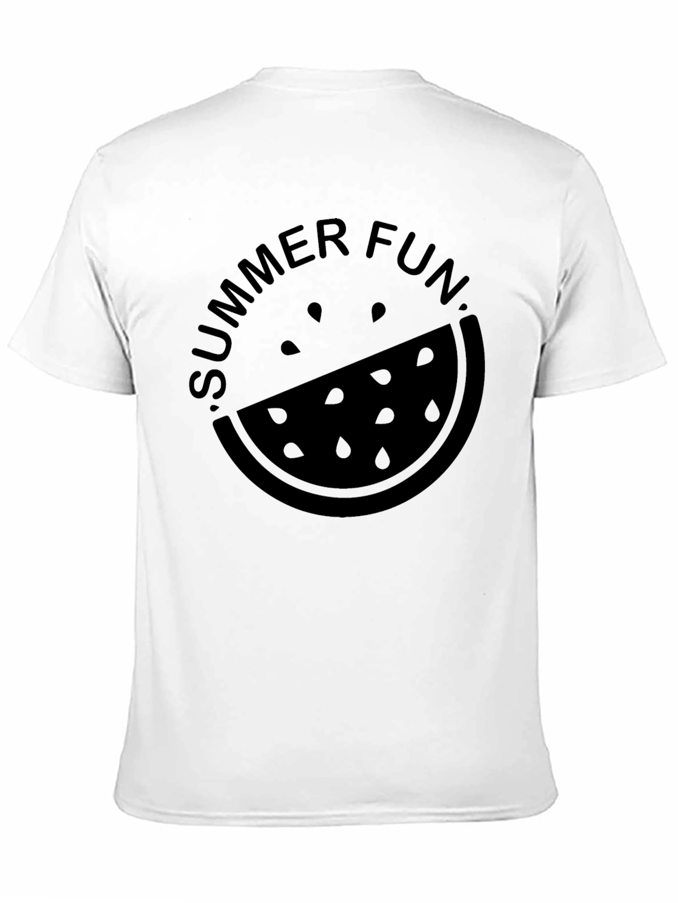 Summer Fun Watermelon Graphic Tee - Casual Black T-Shirt