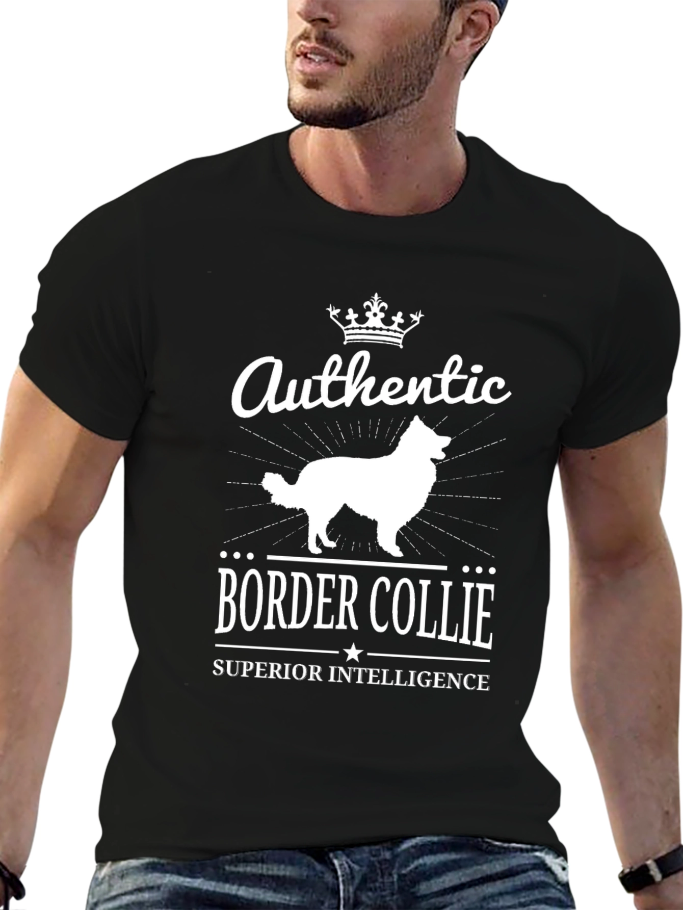 Authentic Border Collie Superior Intelligence Graphic Tee