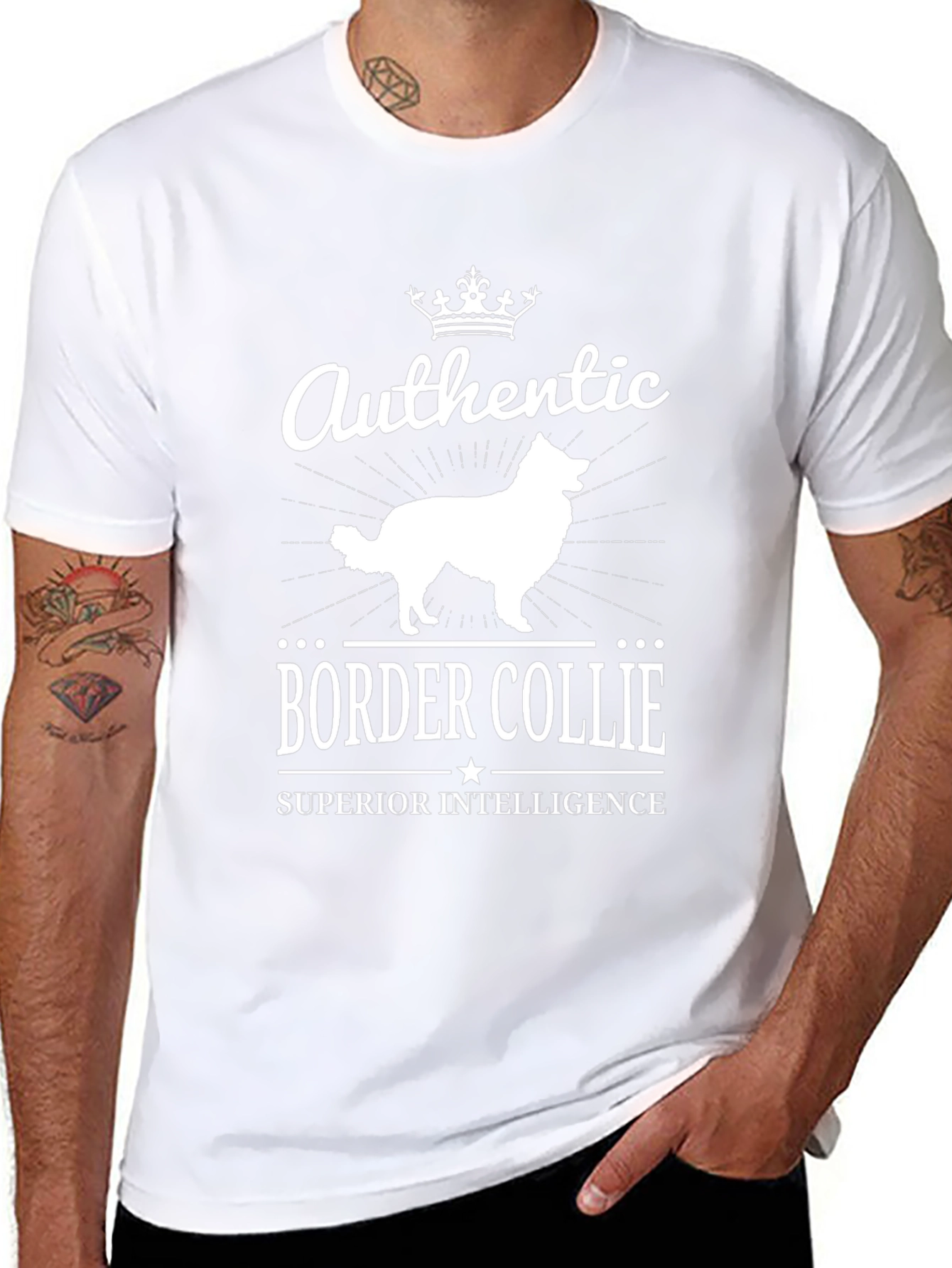Authentic Border Collie Superior Intelligence Graphic Tee