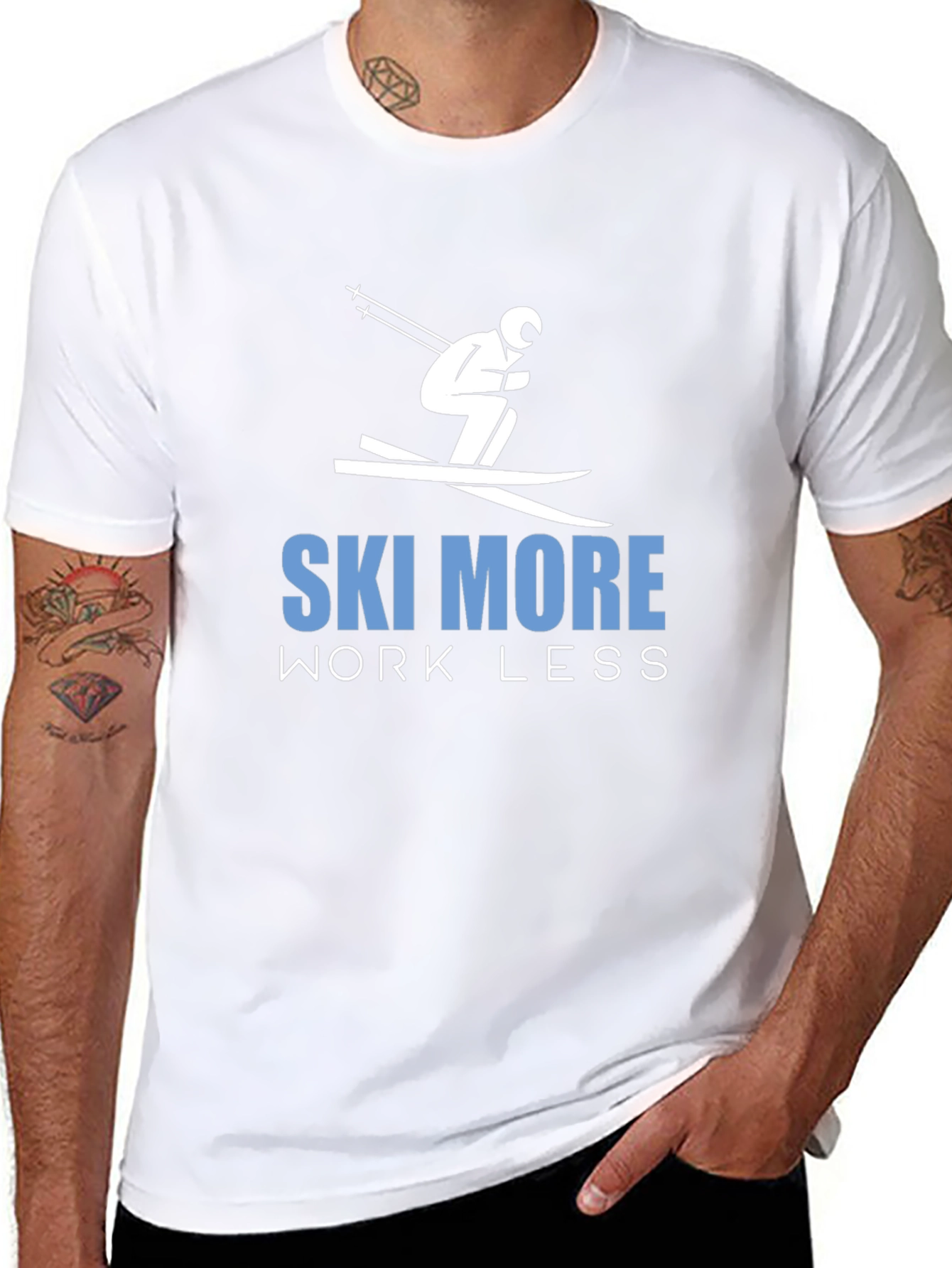 Ski More Work Less Graphic Tee