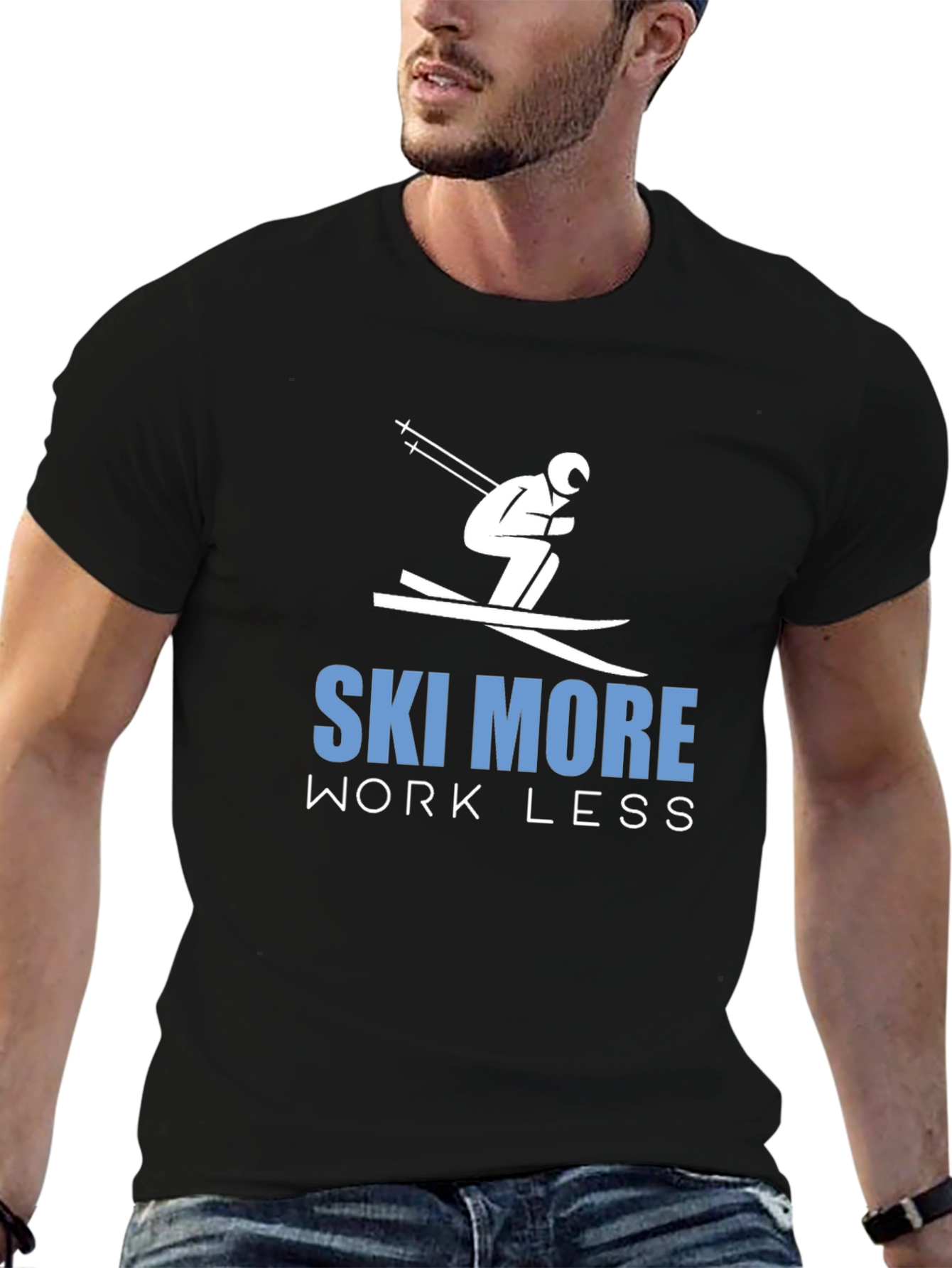 Ski More Work Less Graphic Tee