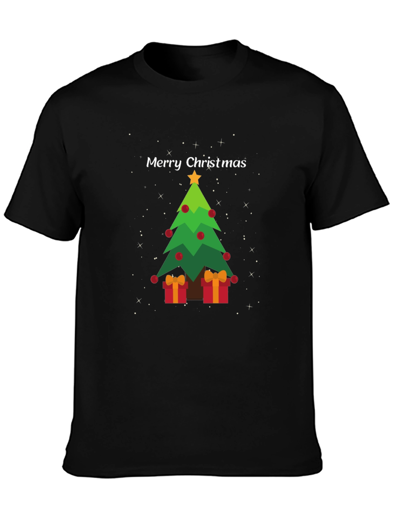Festive Christmas Tree Graphic Tee - Holiday Apparel