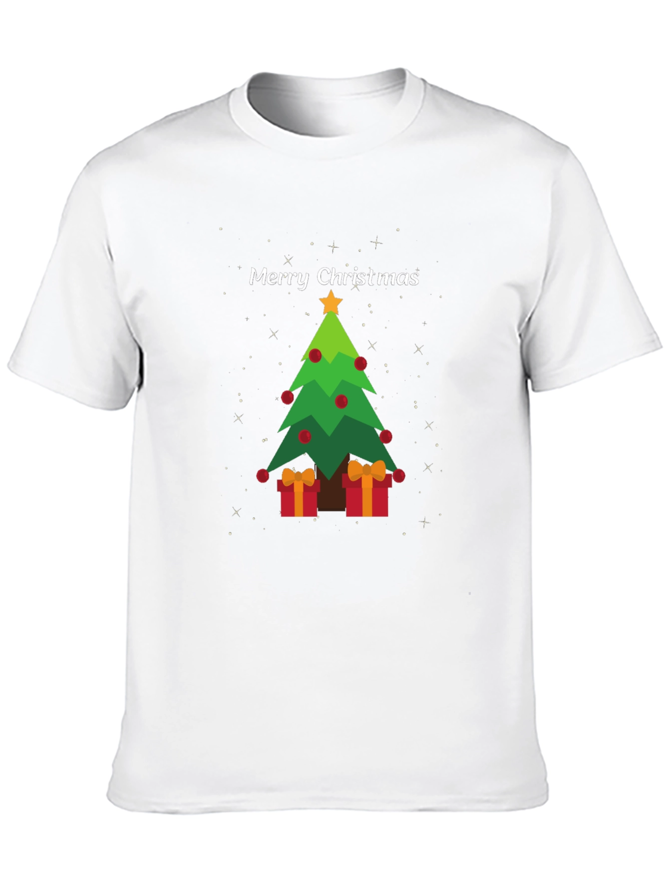 Festive Christmas Tree Graphic Tee - Holiday Apparel