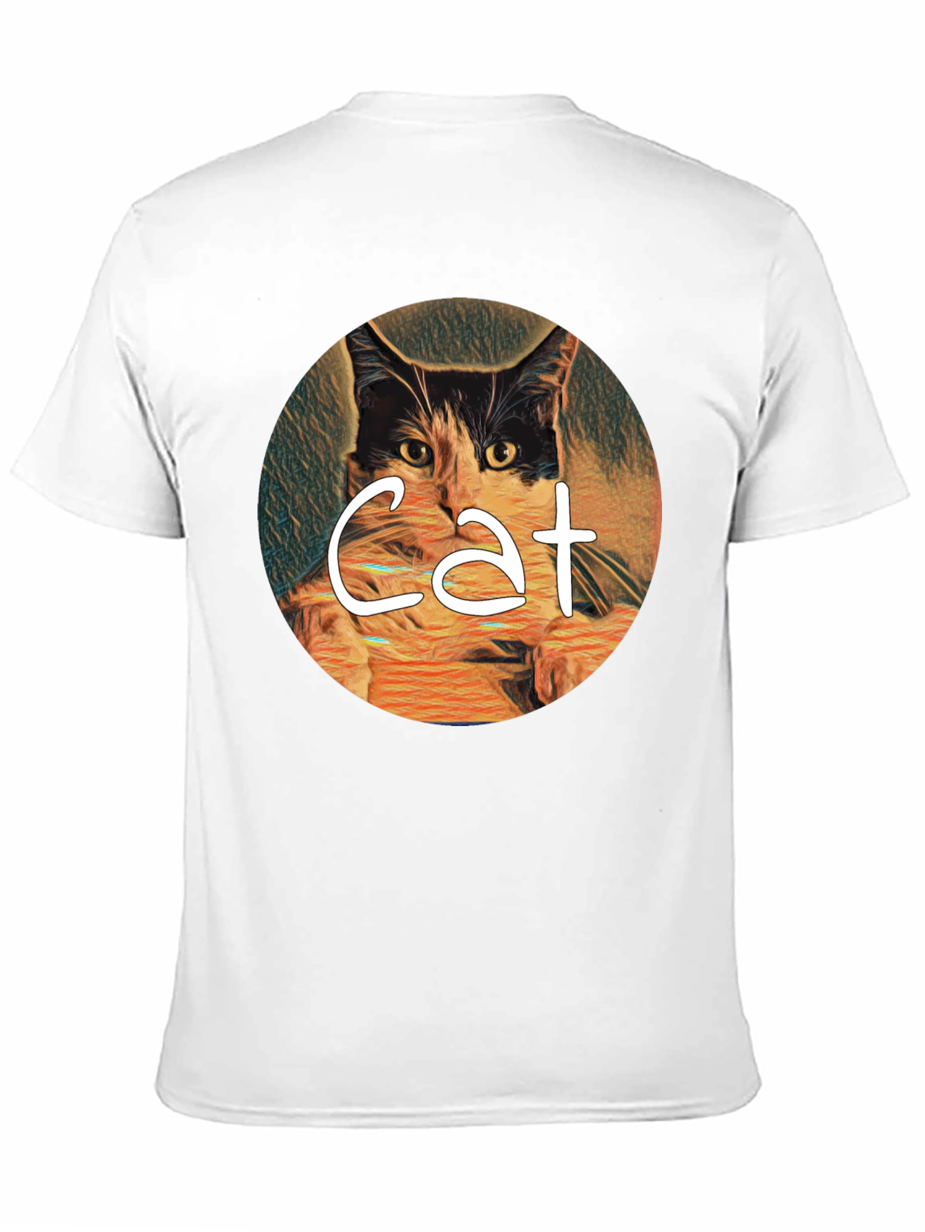 Cat Art Graphic Tee - Mens Black T-Shirt