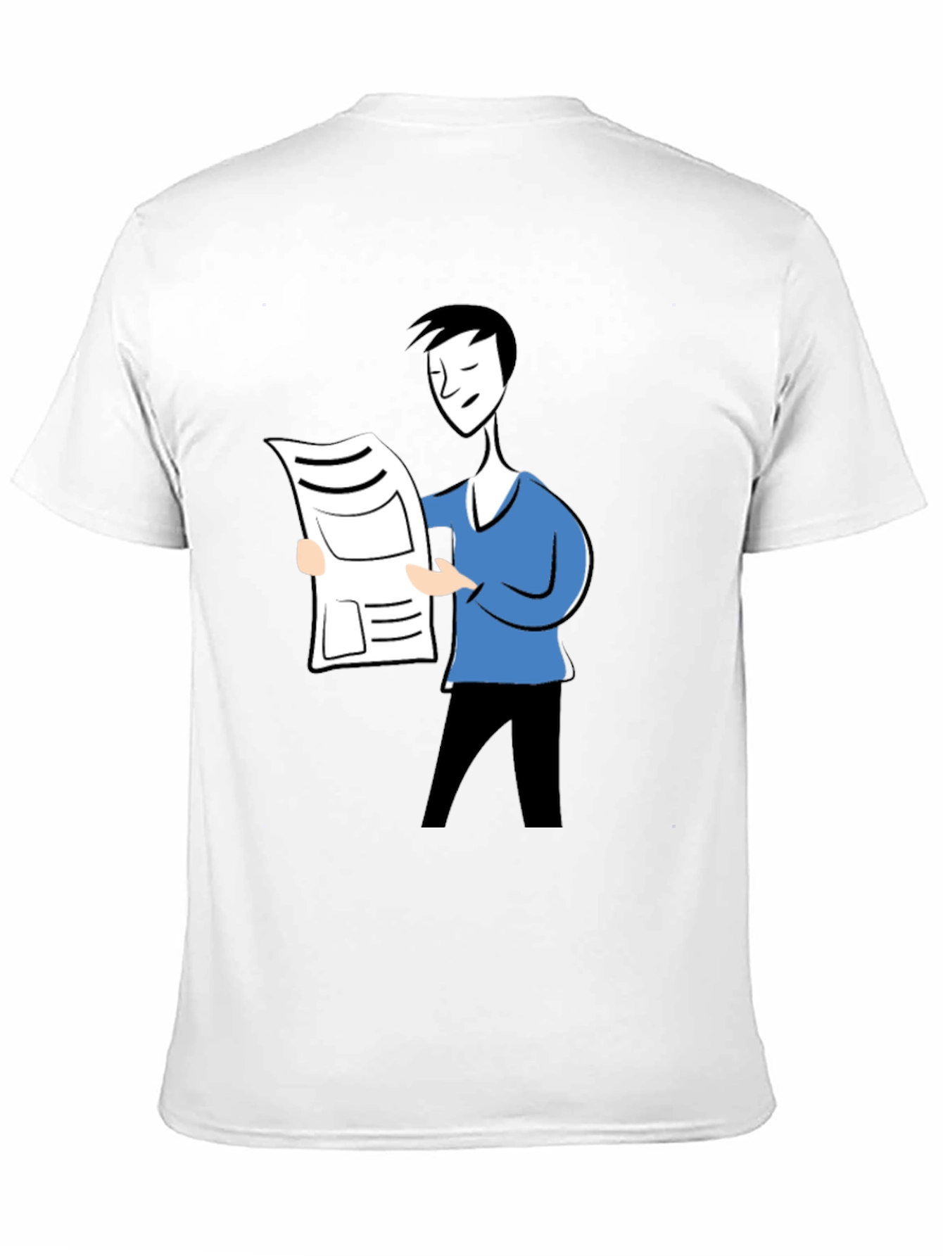 Reading Man Graphic Tee - Black T-Shirt