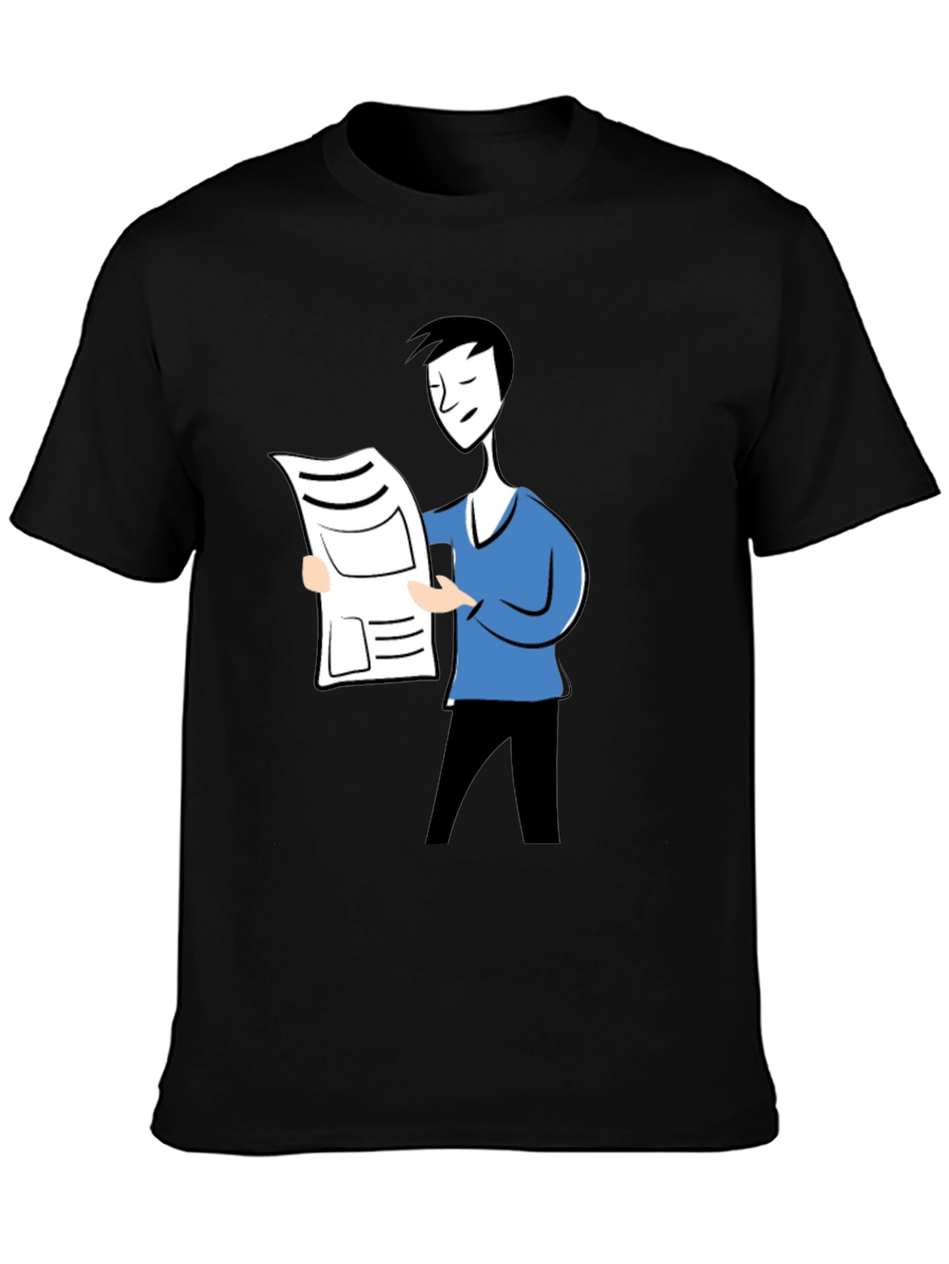 Reading Man Graphic Tee - Black T-Shirt