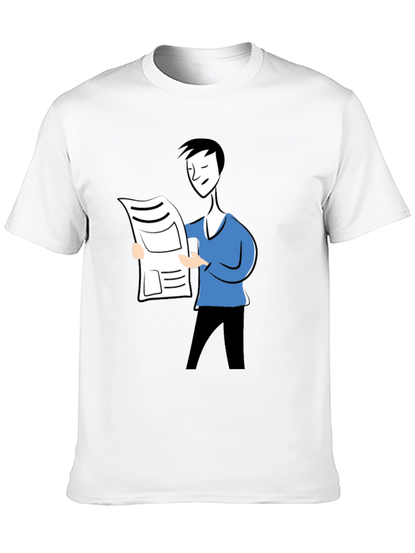 Reading Man Graphic Tee - Black T-Shirt