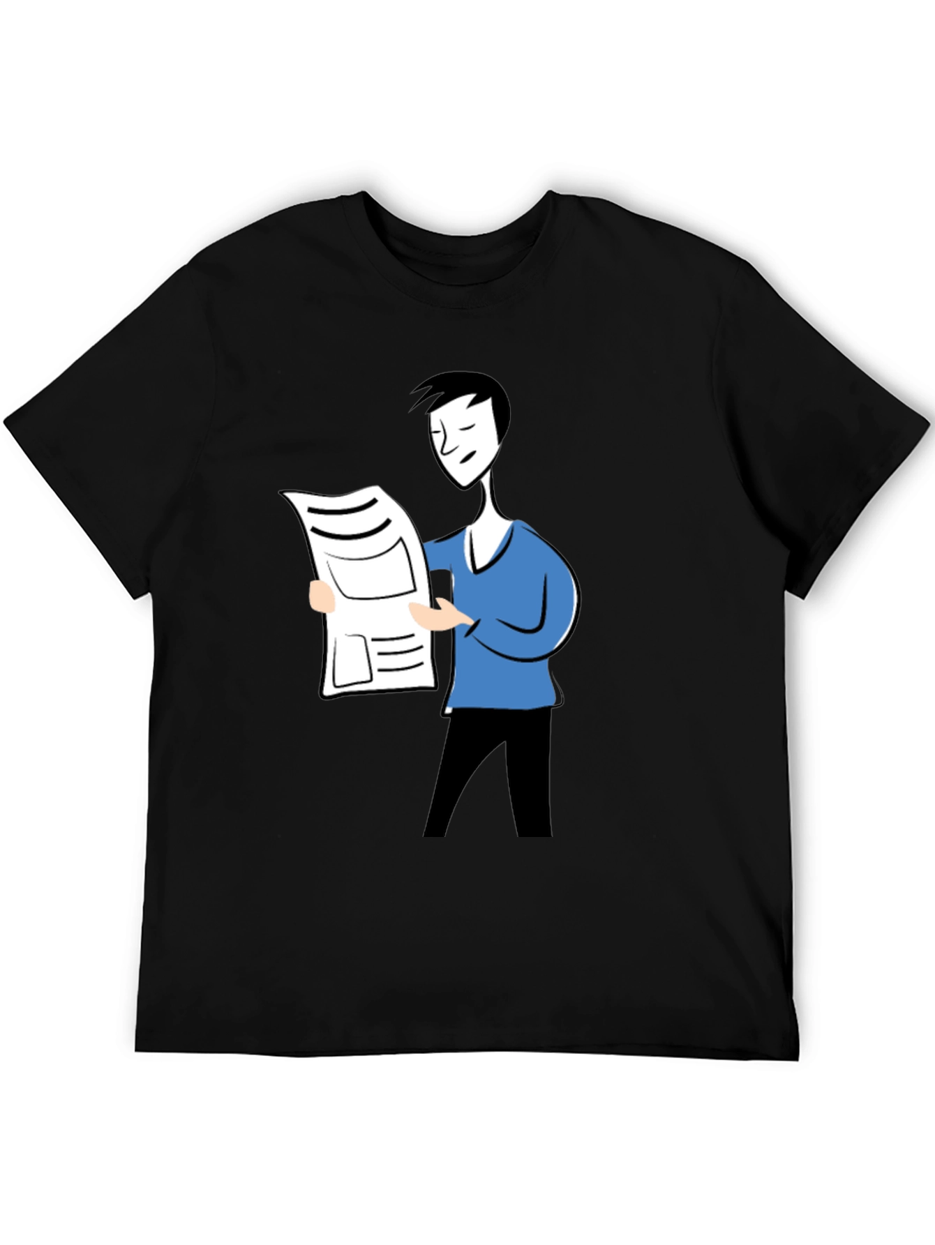 Reading Man Graphic Tee - Black T-Shirt