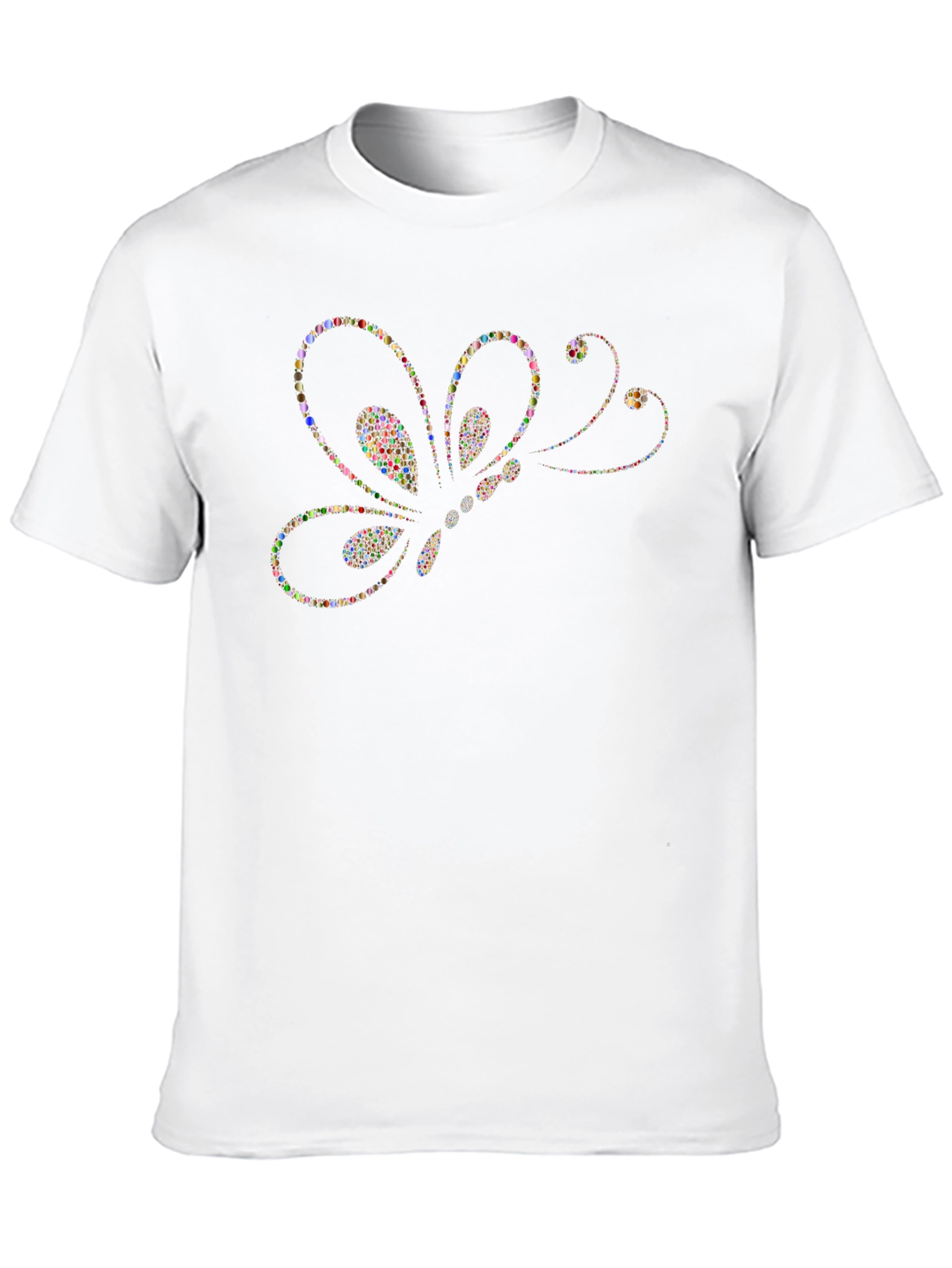 Butterfly Dot Art T-Shirt - Black