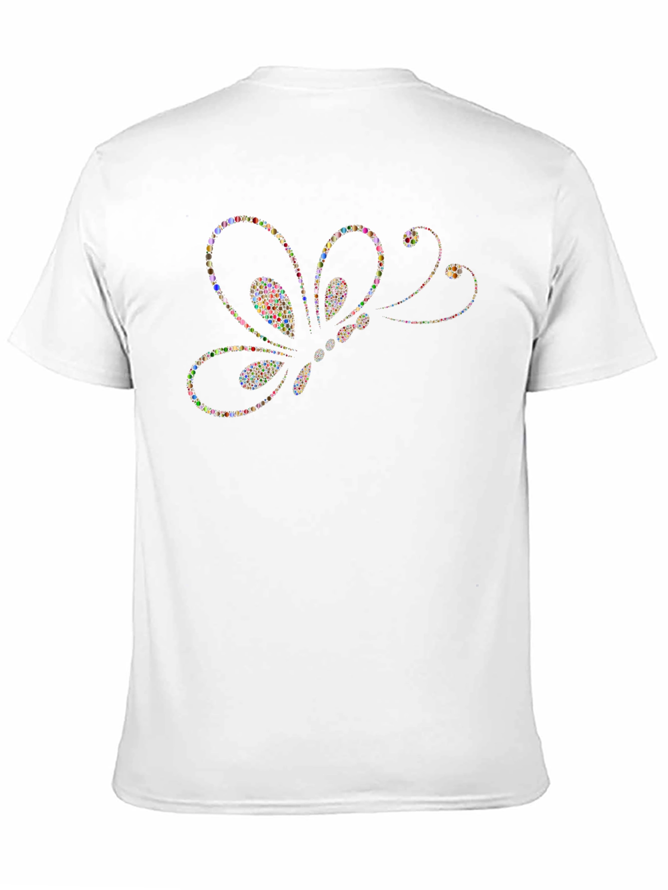 Butterfly Dot Art T-Shirt - Black