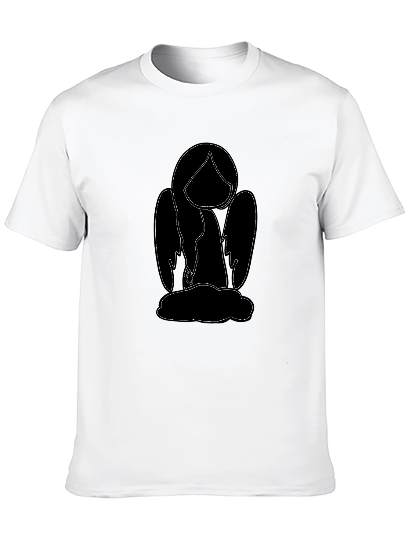 Angel Graphic Print Black T-Shirt