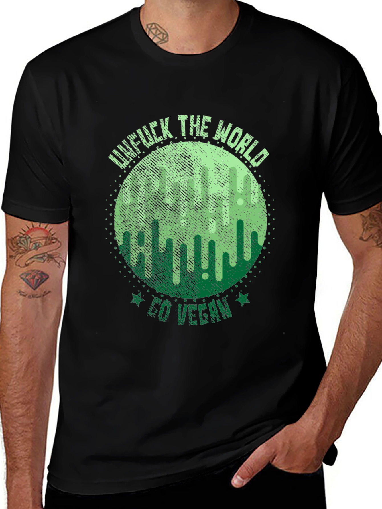 Unf*ck The World Go Vegan Graphic Tee