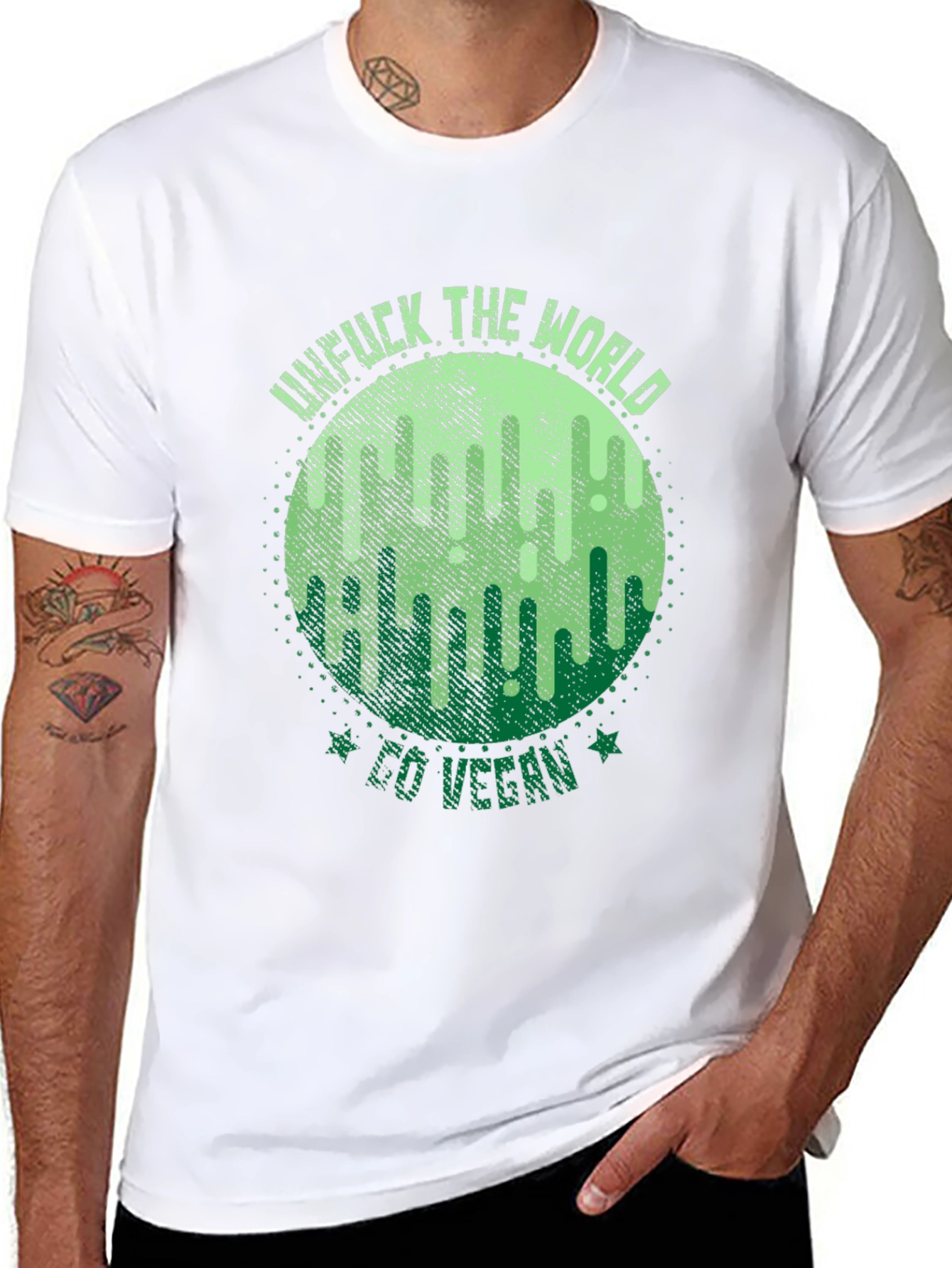 Unf*ck The World Go Vegan Graphic Tee