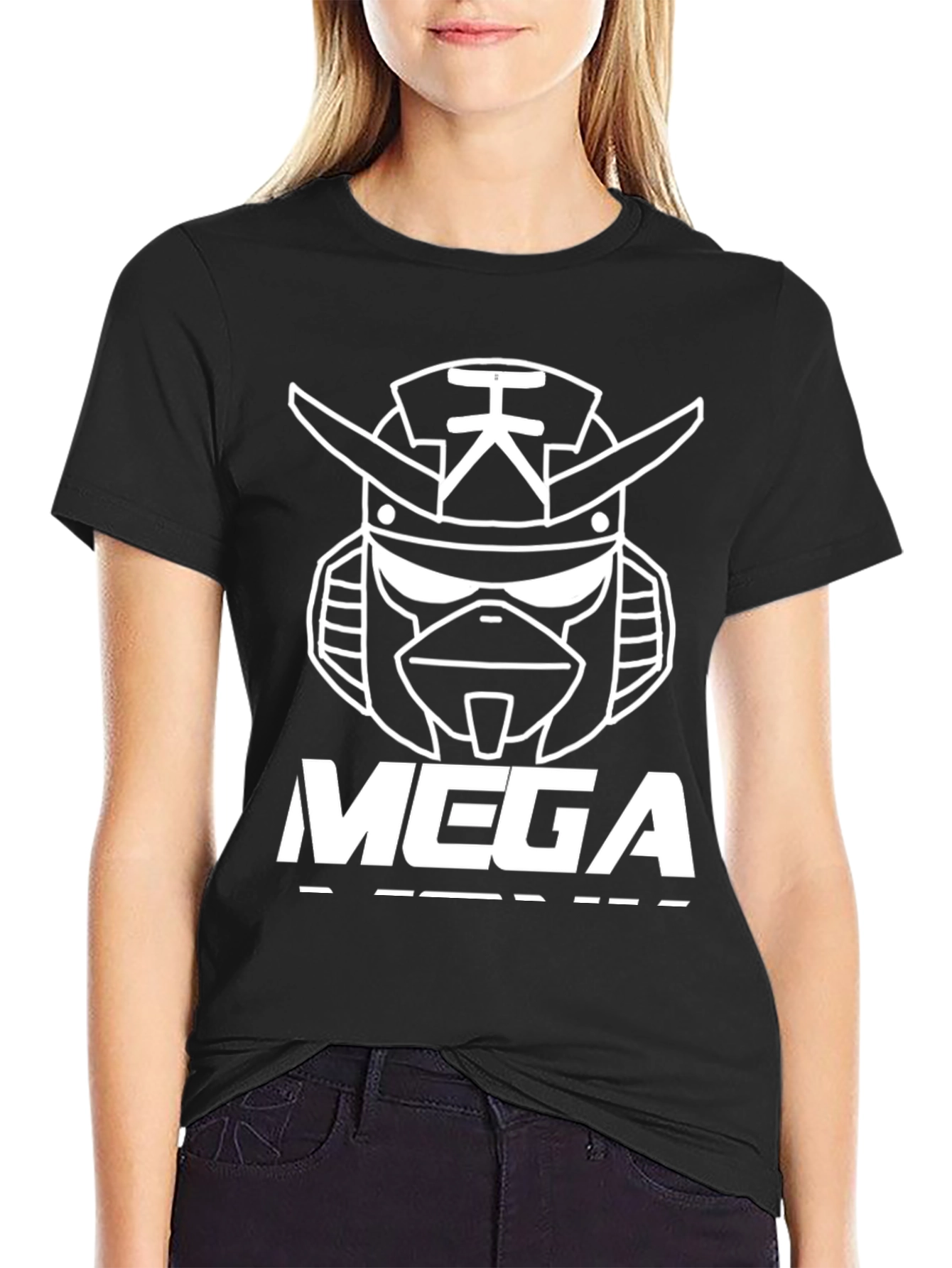 MEGA Robot Graphic T-Shirt - Bold Black Tee