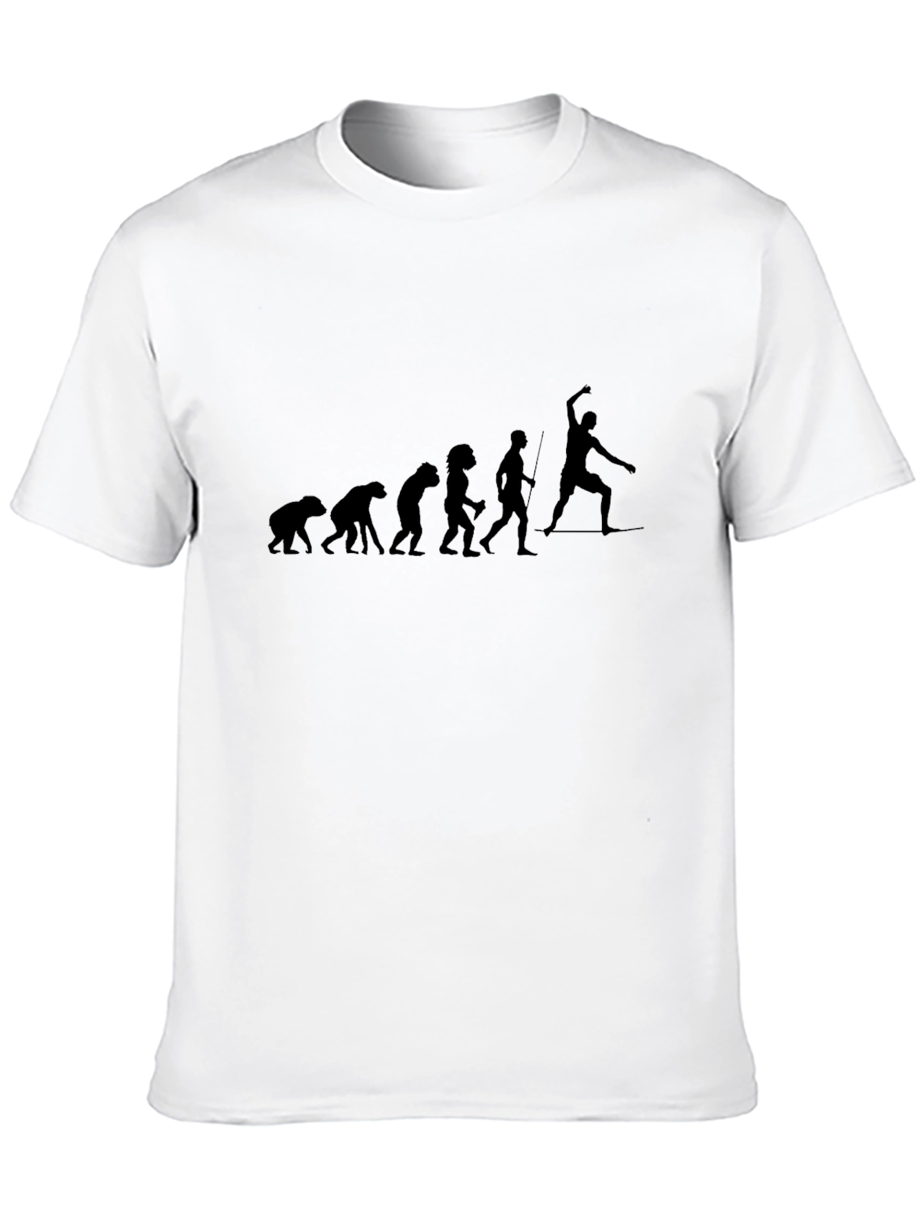 Evolution of Spearfishing Black T-Shirt