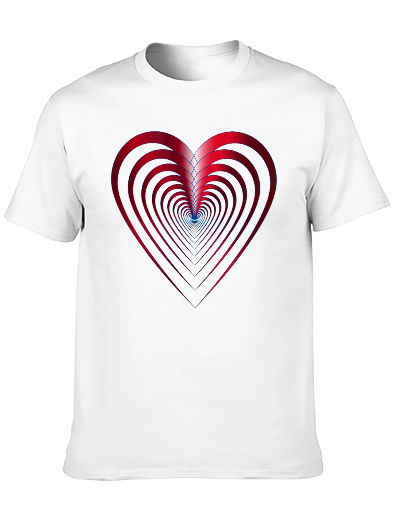 Abstract Heart Graphic Black T-Shirt