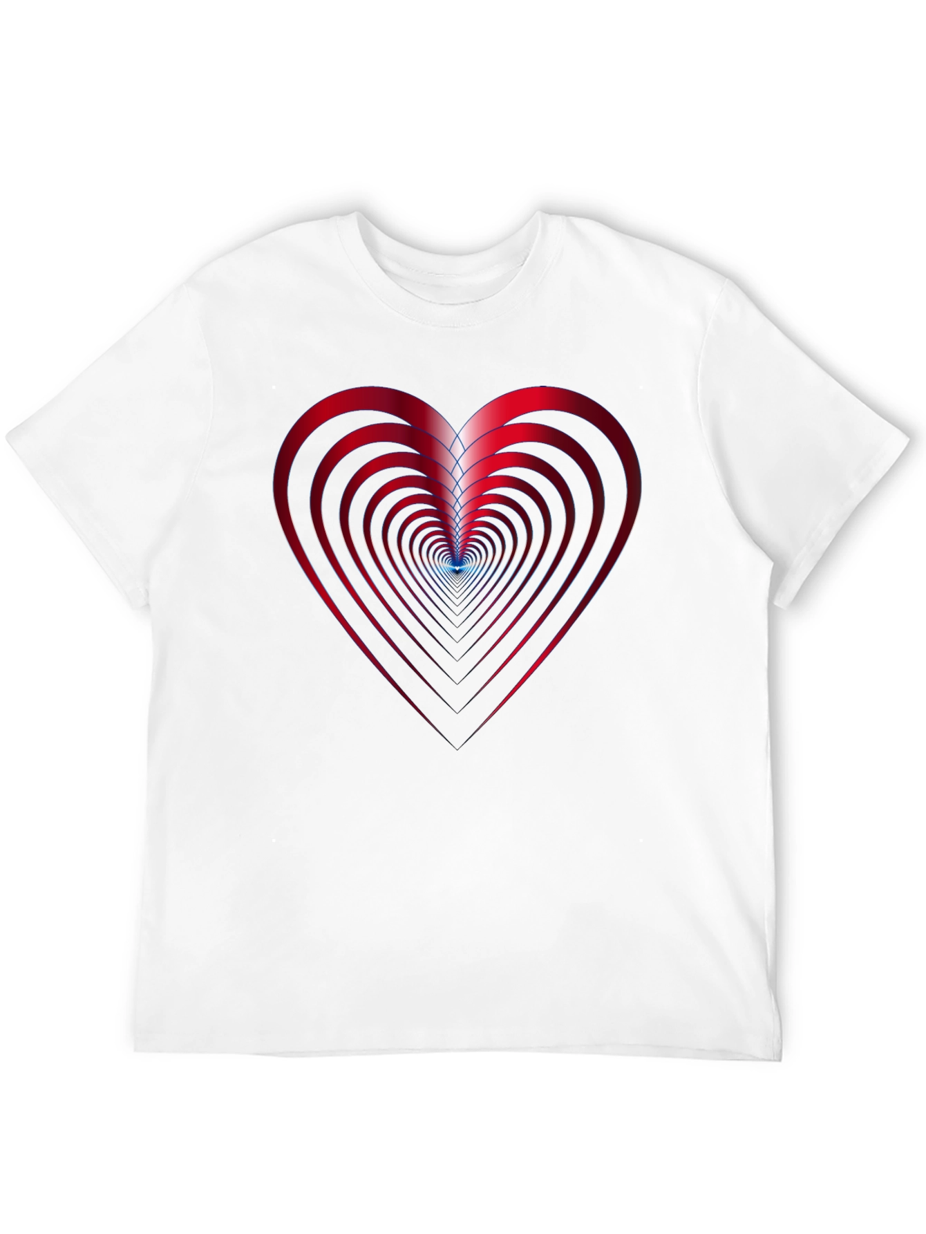 Abstract Heart Graphic Black T-Shirt