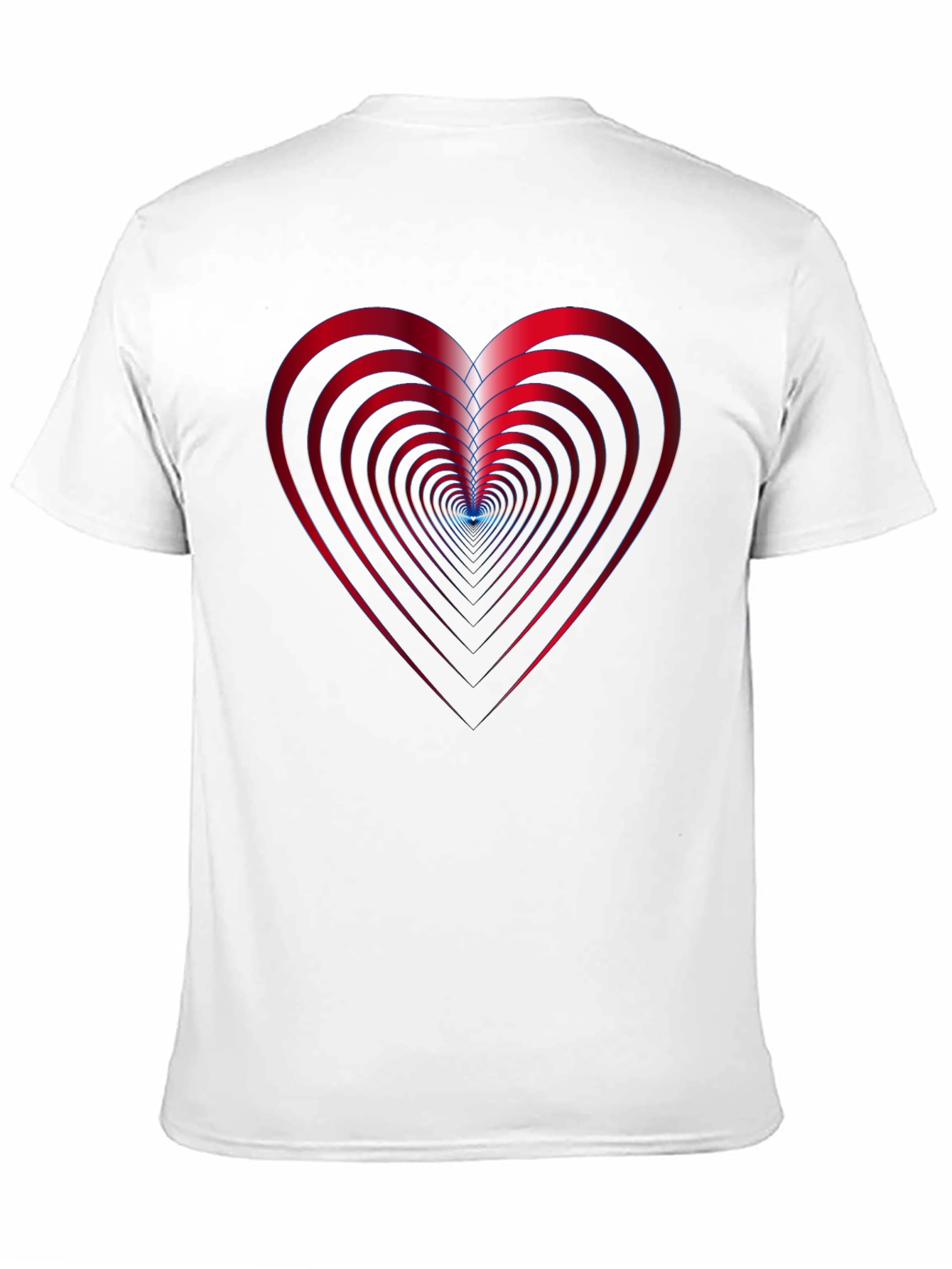 Abstract Heart Graphic Black T-Shirt