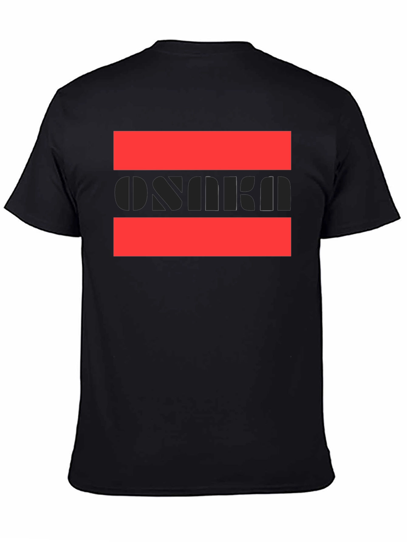Stylish Osaka Graphic Print Black T-Shirt