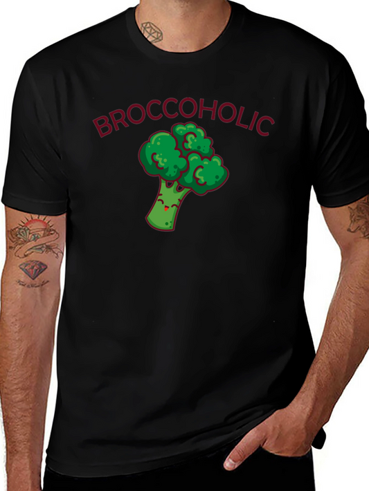 Broccoholic Funny Broccoli Graphic T-Shirt
