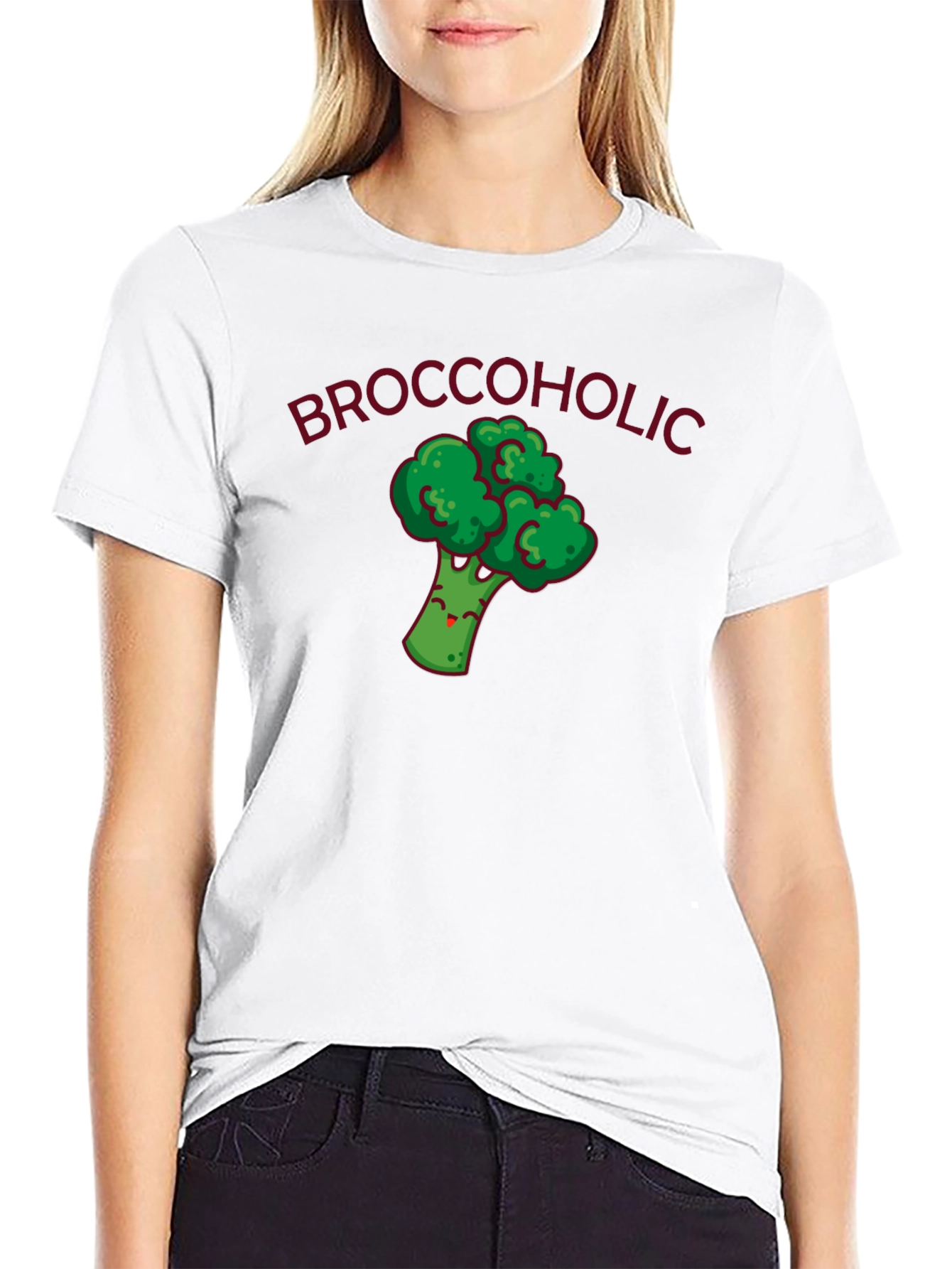Broccoholic Funny Broccoli Graphic T-Shirt