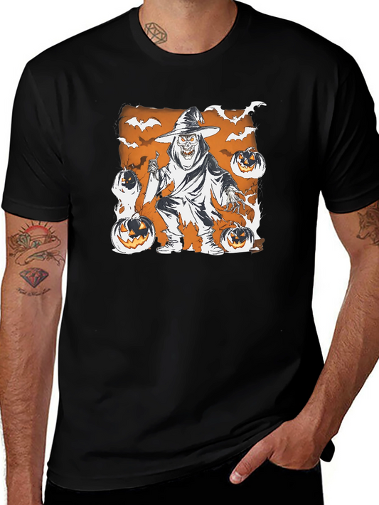 Spooky Halloween Grim Reaper Pumpkin T-Shirt