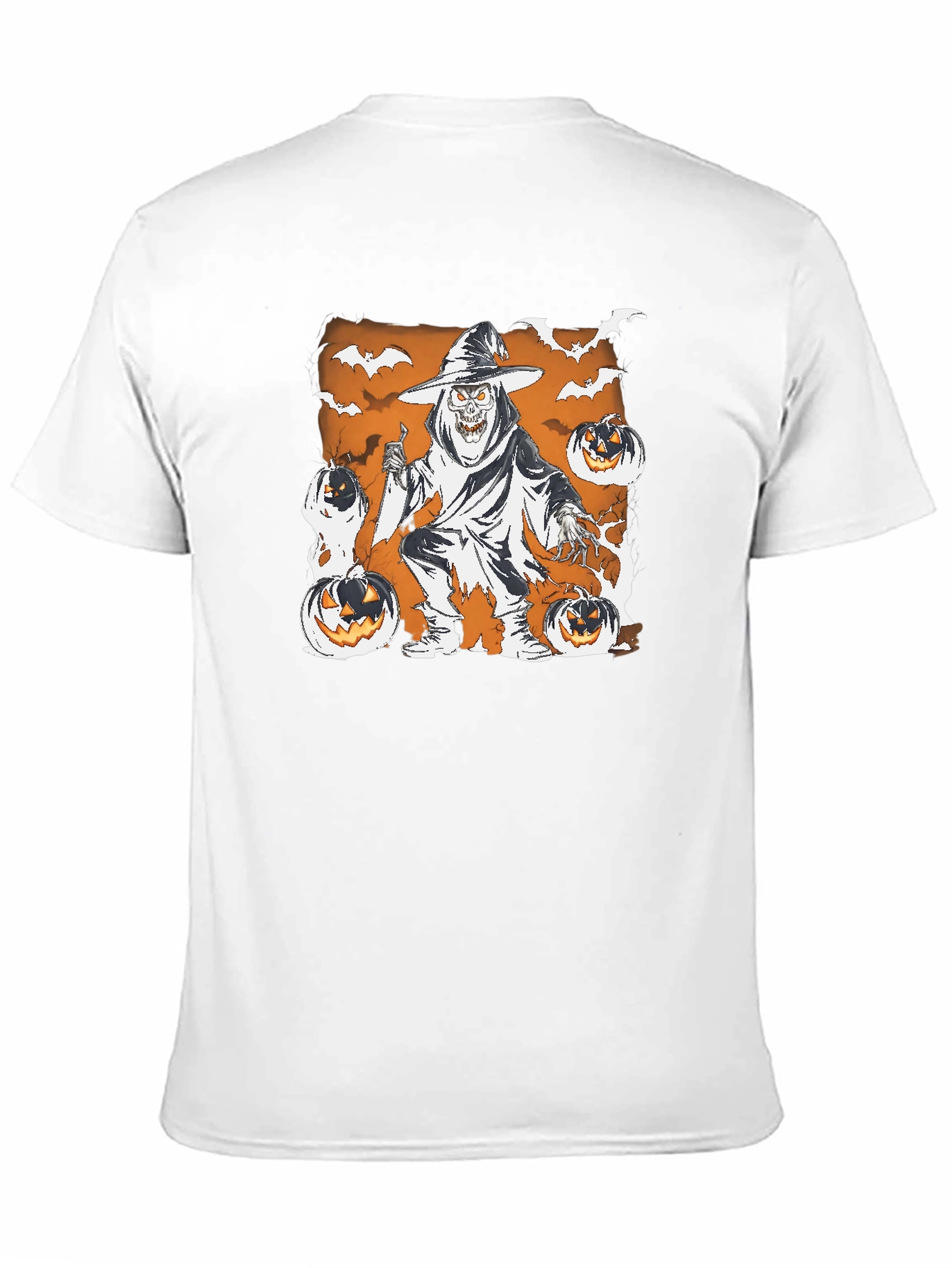 Spooky Halloween Grim Reaper Pumpkin T-Shirt