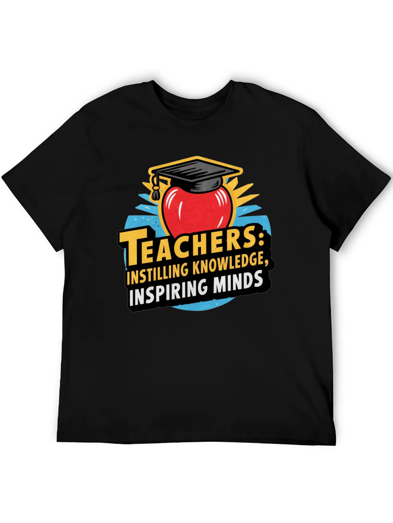 Teacher Apple Graduation Cap T-Shirt