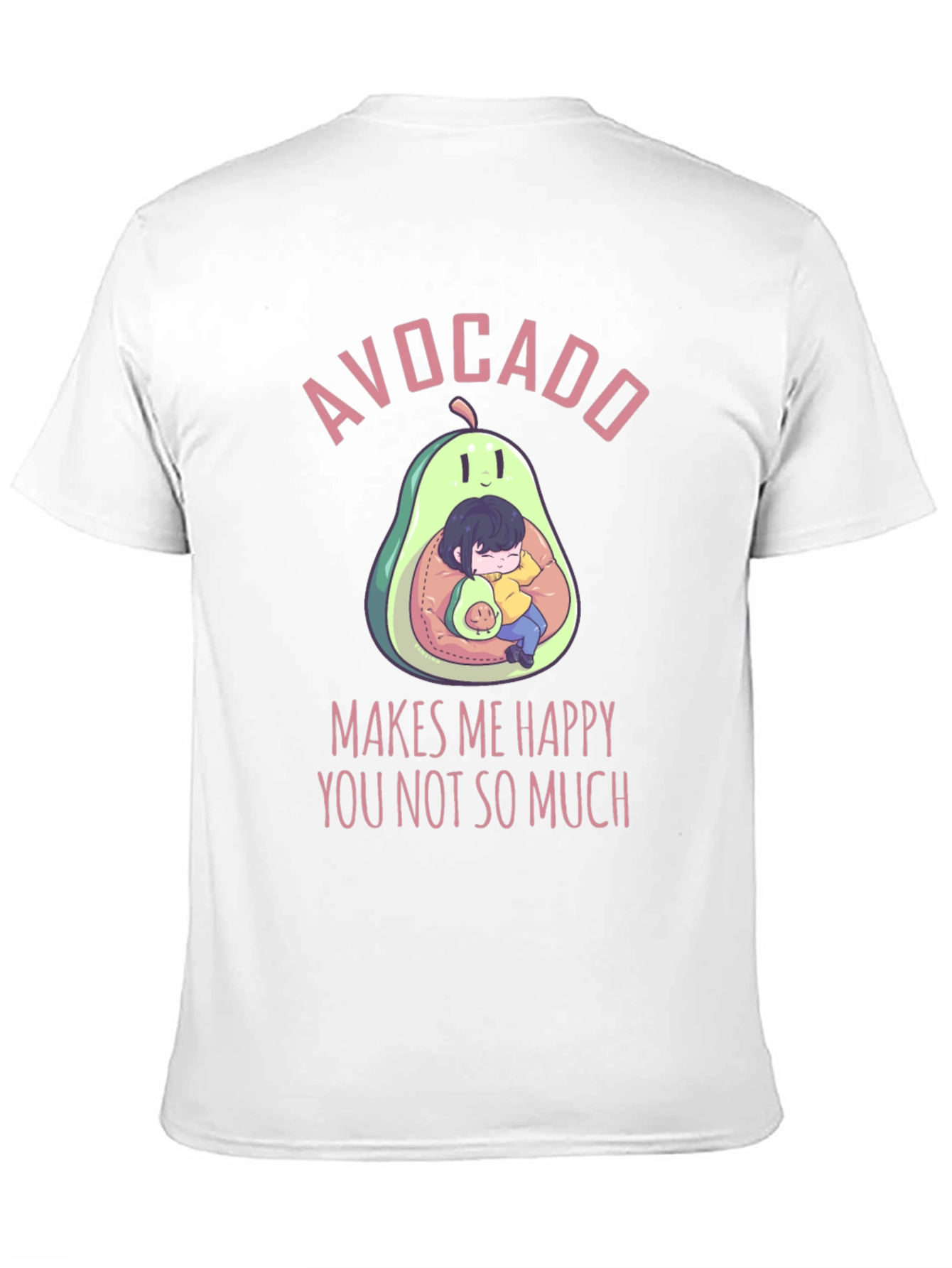 Avocado Makes Me Happy T-Shirt - Cute Graphic Tee