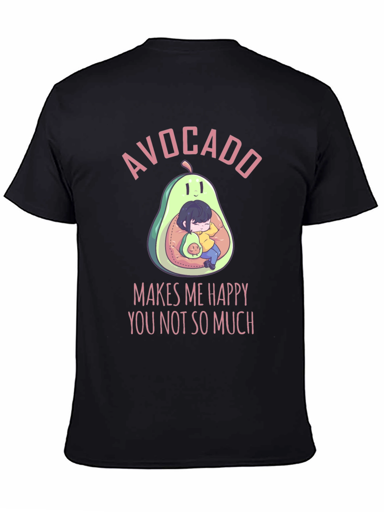 Avocado Makes Me Happy T-Shirt - Cute Graphic Tee