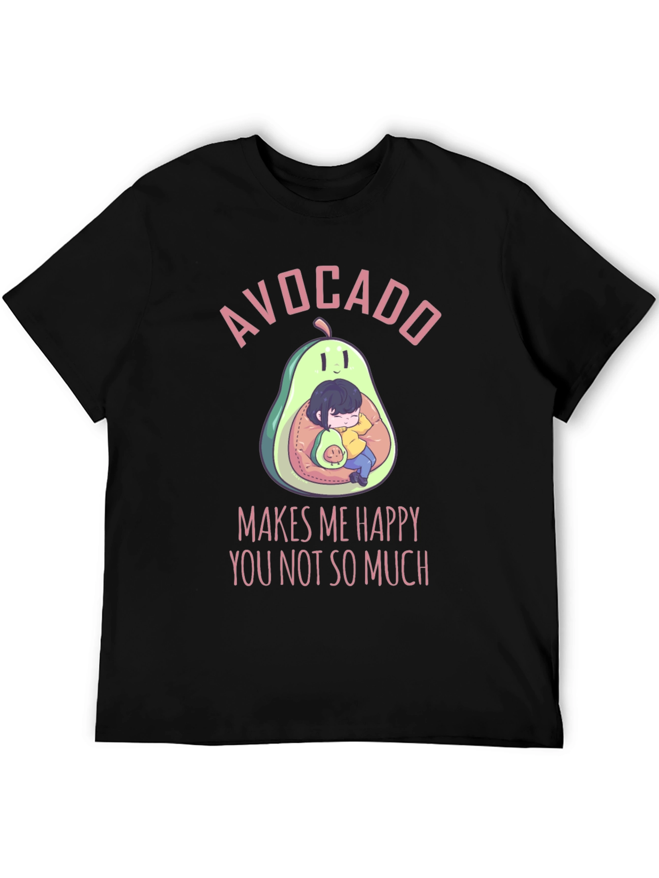Avocado Makes Me Happy T-Shirt - Cute Graphic Tee