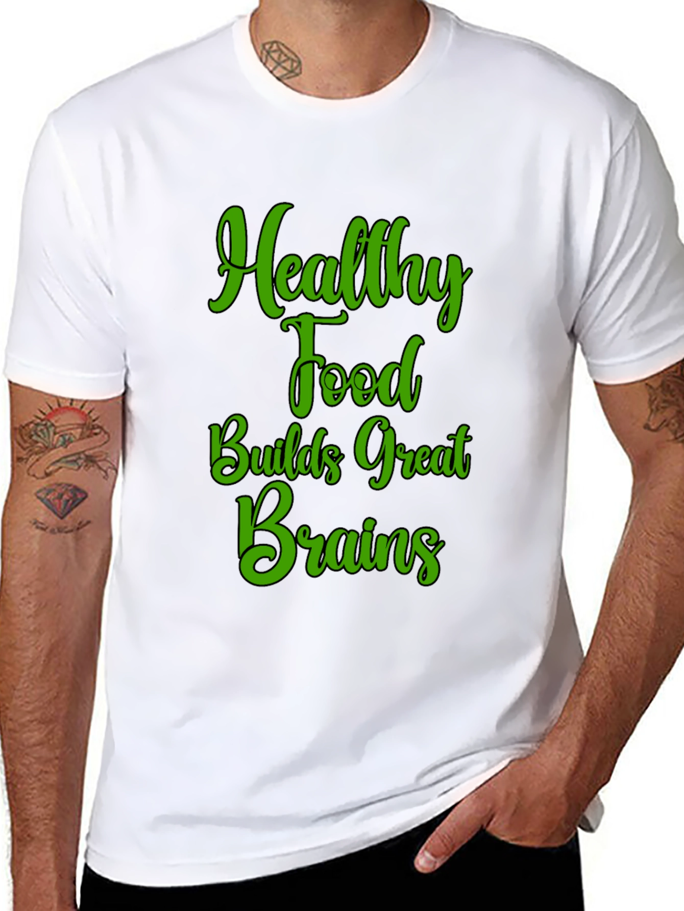 Healthy Food Builds Great Brains T-Shirt
