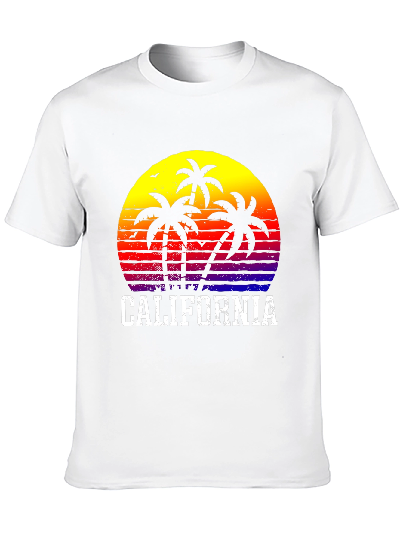 California Sunset Palm Tree Graphic T-Shirt