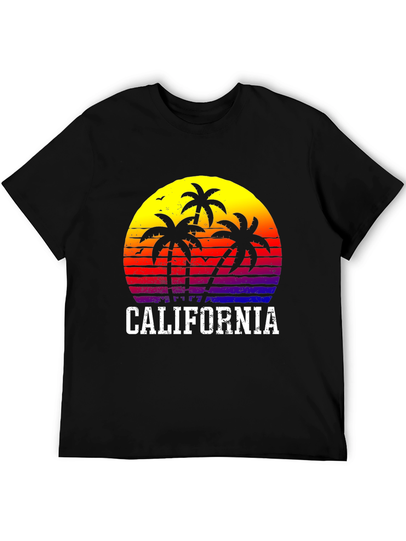 California Sunset Palm Tree Graphic T-Shirt