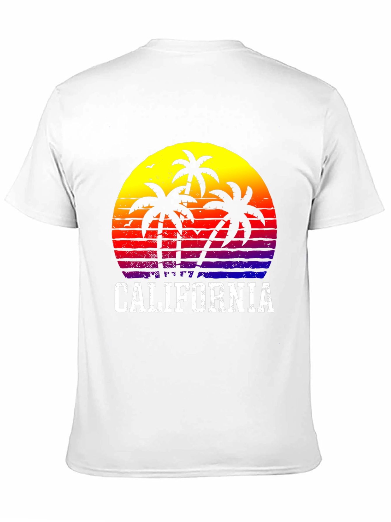California Sunset Palm Tree Graphic T-Shirt