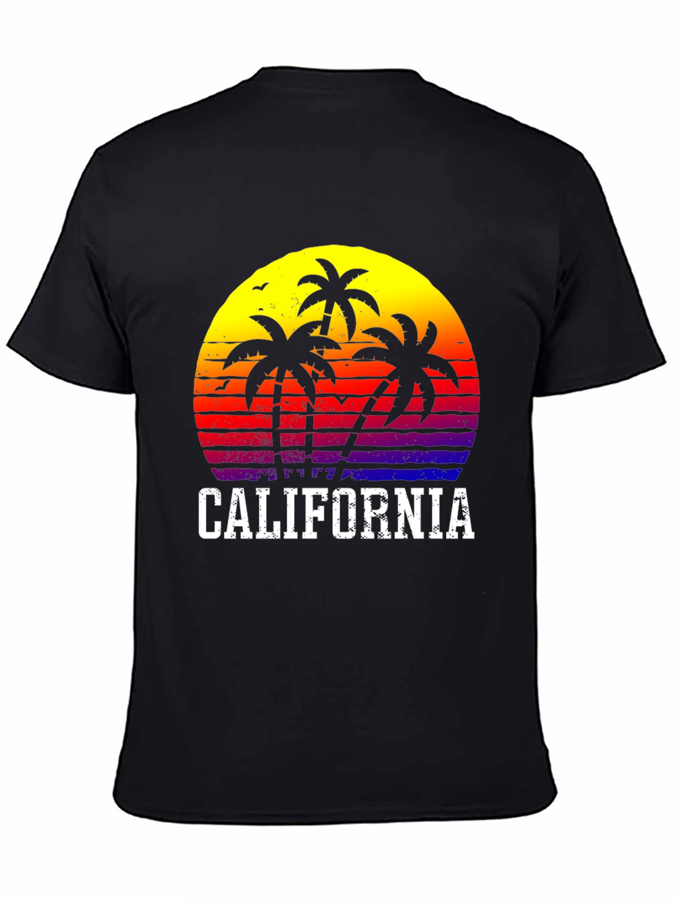 California Sunset Palm Tree Graphic T-Shirt