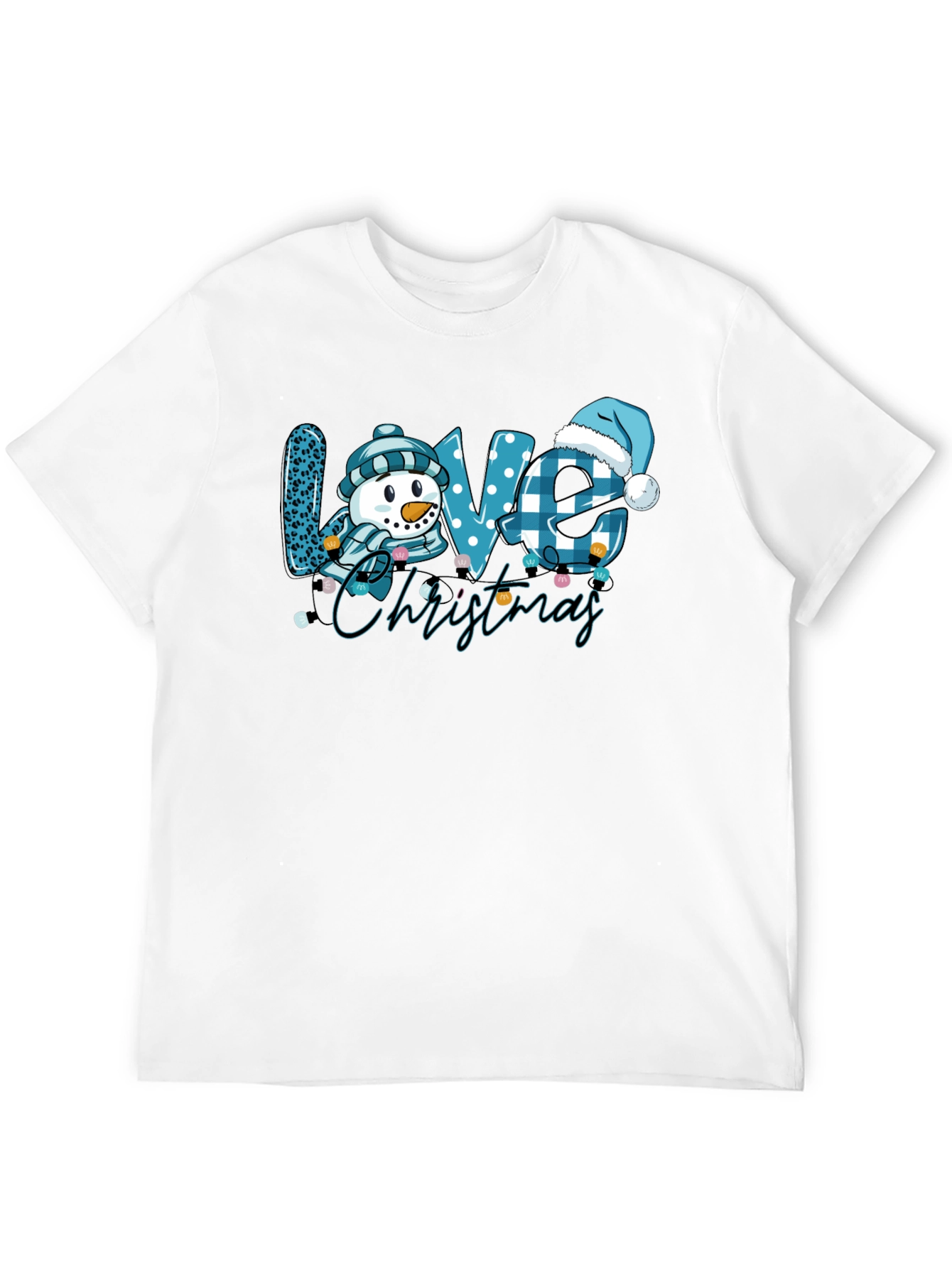 Love Christmas Snowman Graphic T-Shirt