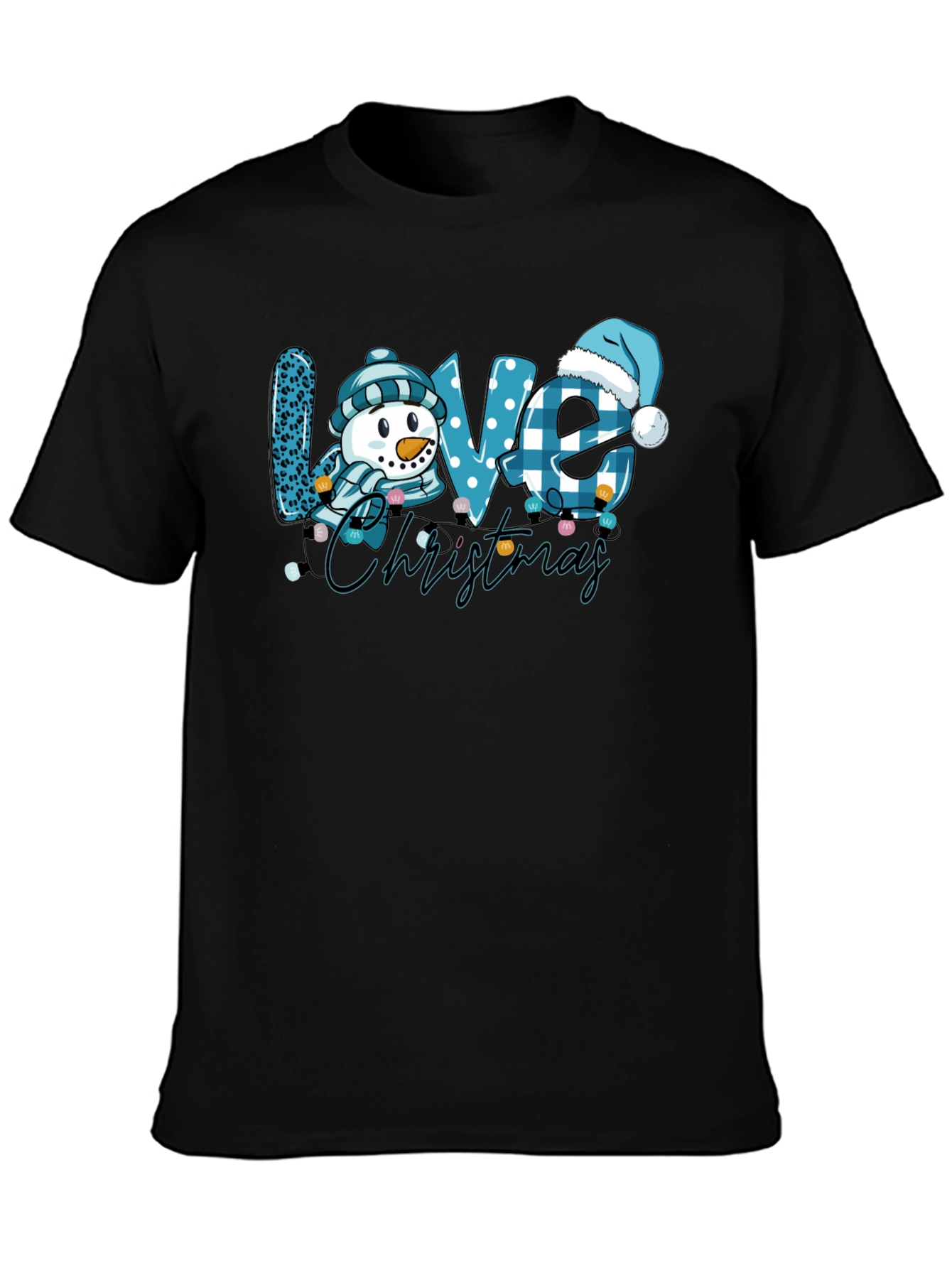 Love Christmas Snowman Graphic T-Shirt