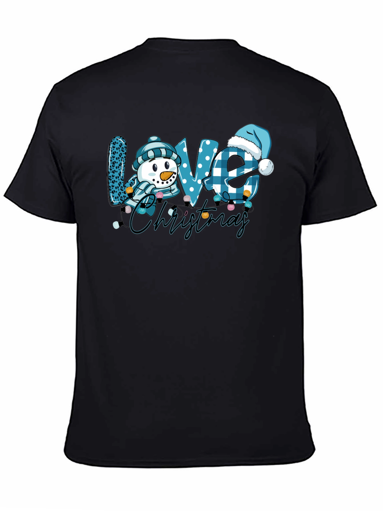 Love Christmas Snowman Graphic T-Shirt