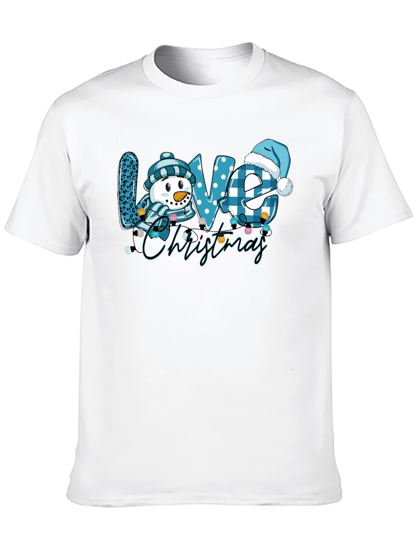 Love Christmas Snowman Graphic T-Shirt