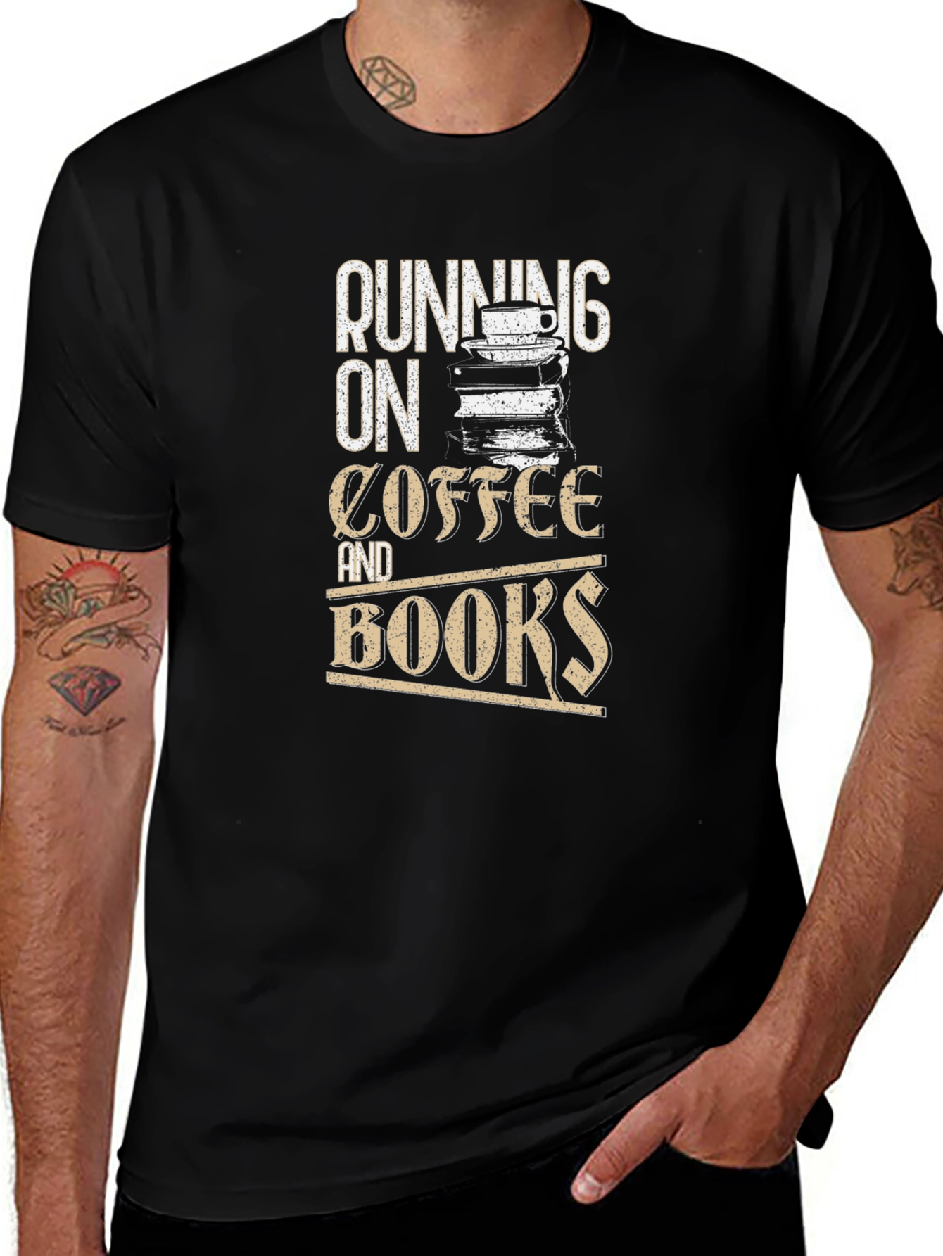 Running On Coffee and Books T-Shirt