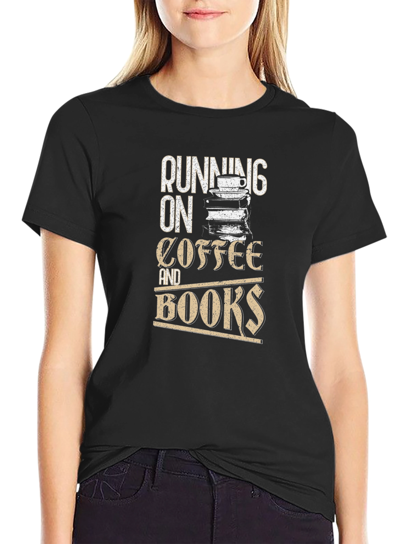 Running On Coffee and Books T-Shirt
